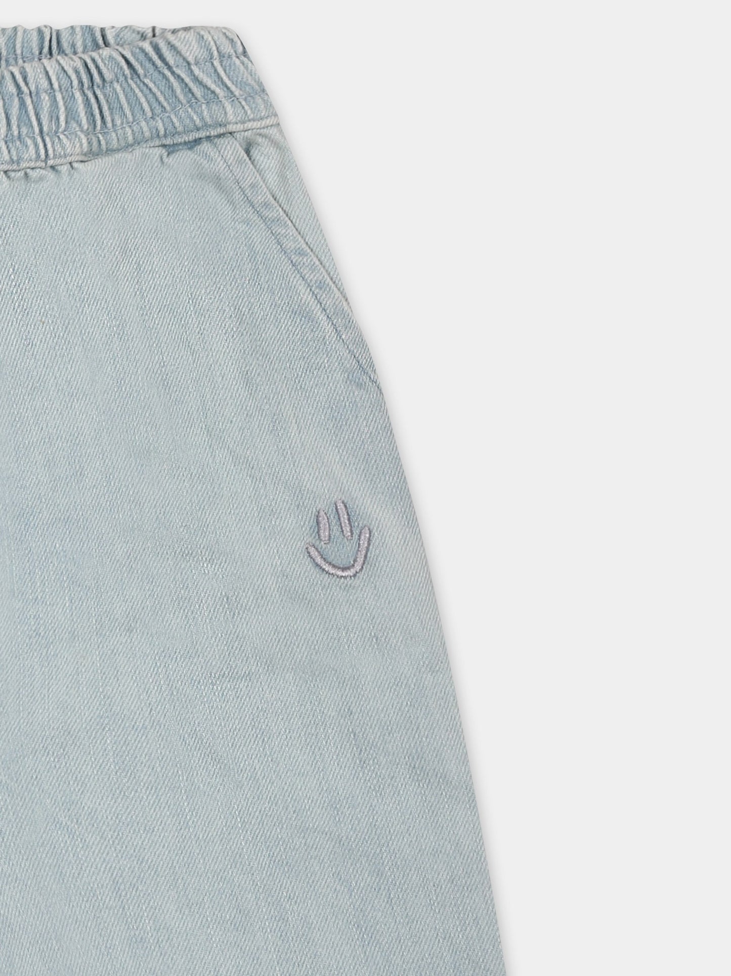 Jean denim pour bébé enfants avec smiley
