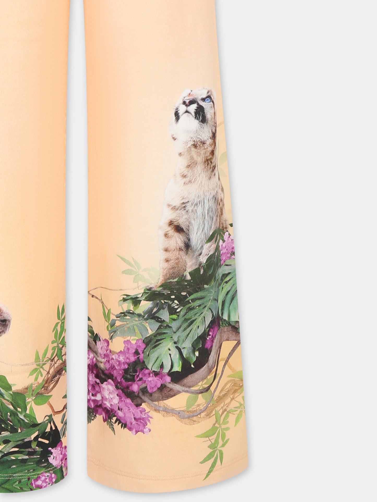 Pantaloni Aurita rosa per bambina con stampa giungla,Molo,2S25I206 3990