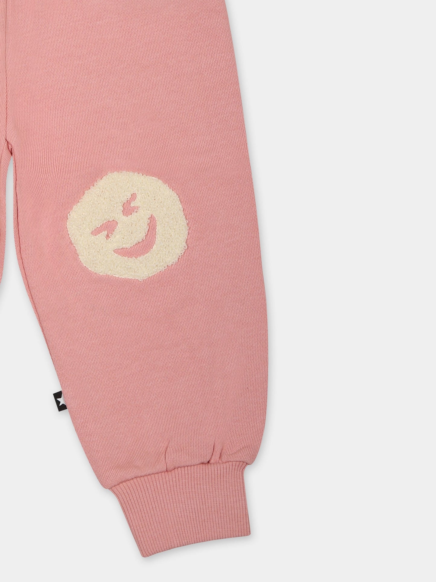 Pantalon rose pour bébé enfants avec smile