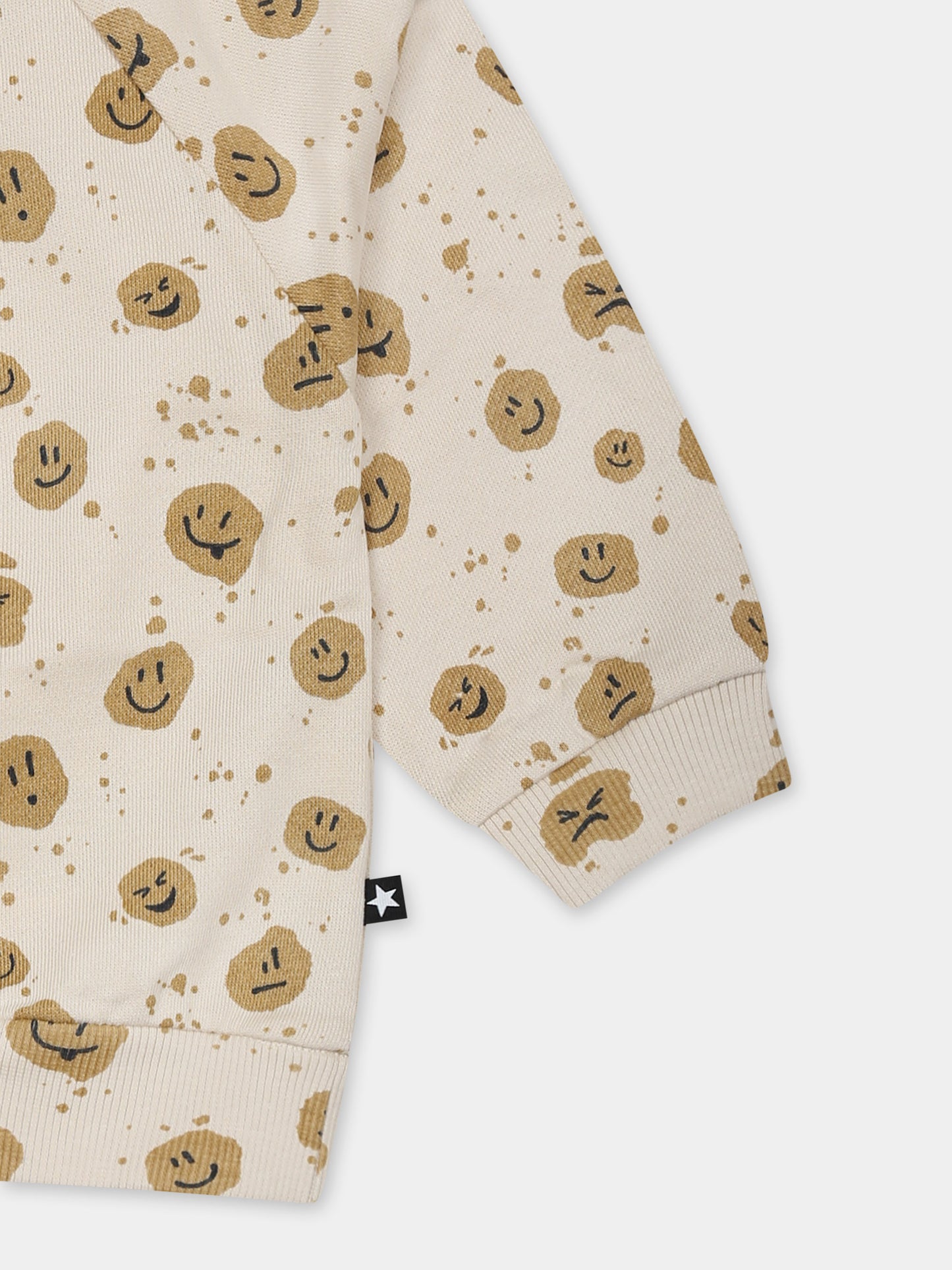 Felpa Disc avorio per neonati con smile,Molo,6S25J203 9303