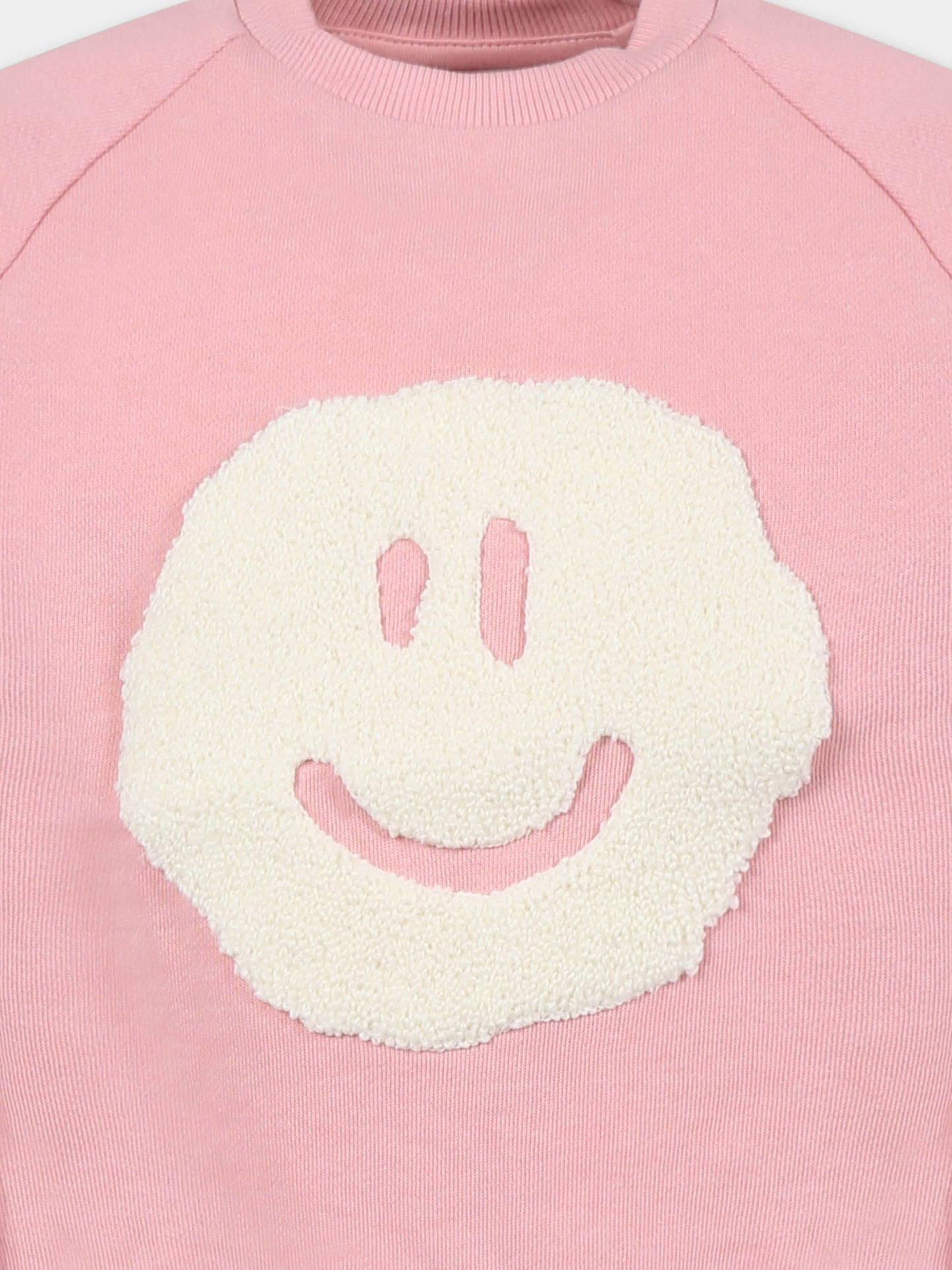 Sweat rose pour enfants avec smiley