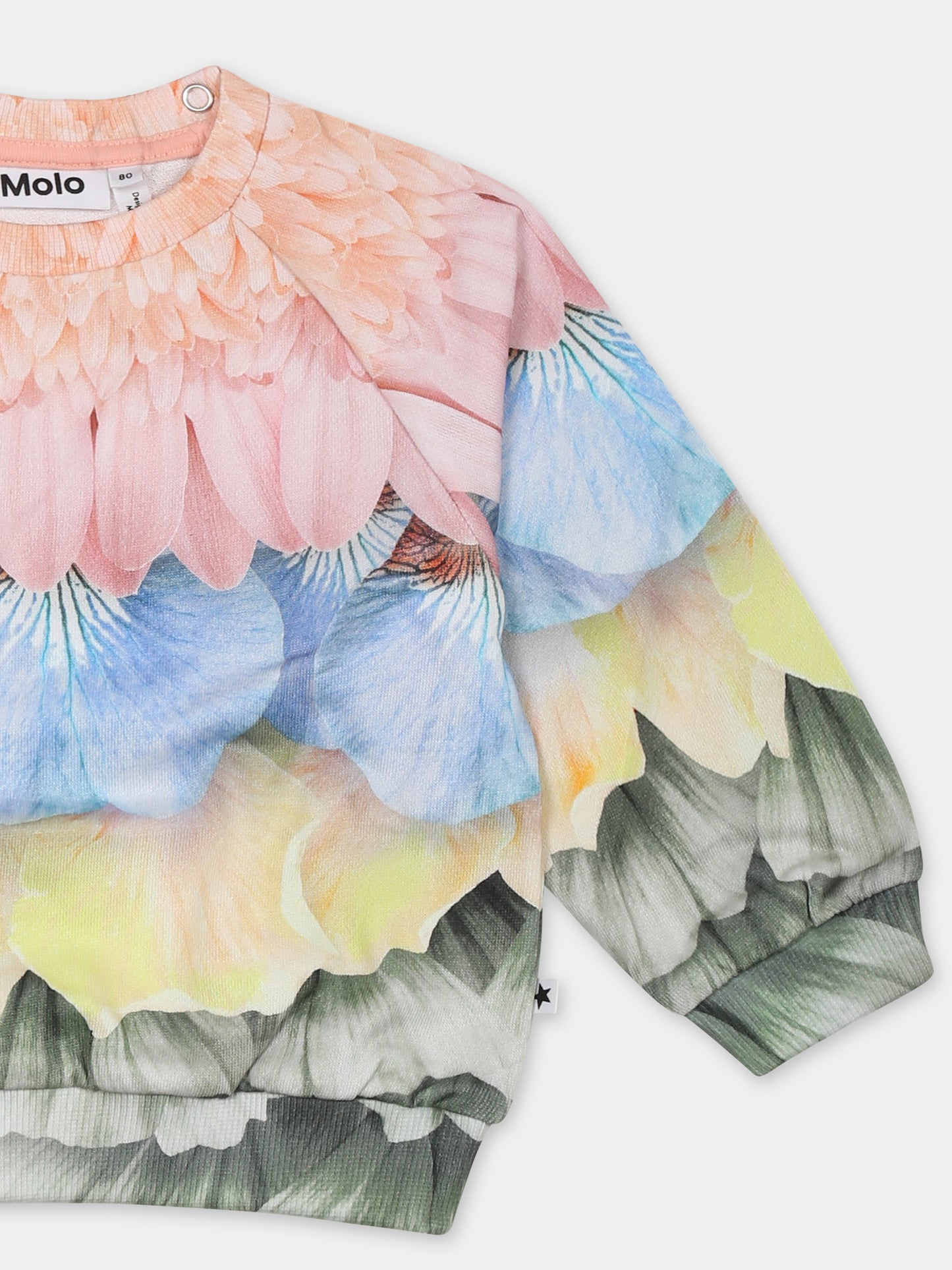 Felpa Disc multicolor per neonata con petali,Molo,4S25J201 3909