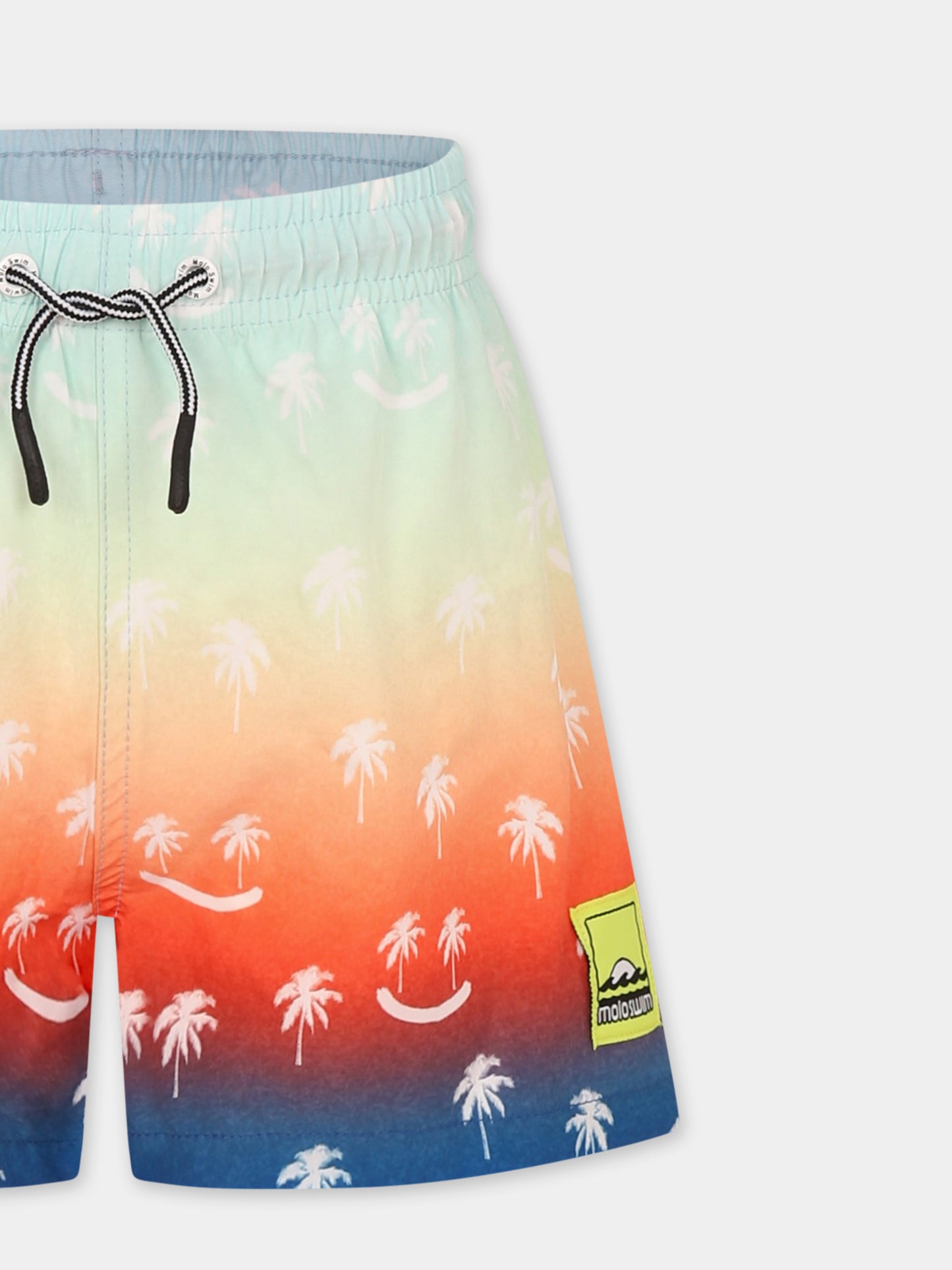 Boxer Niko multicolor per bambino con smile e palme,Molo,8S25P403 3805