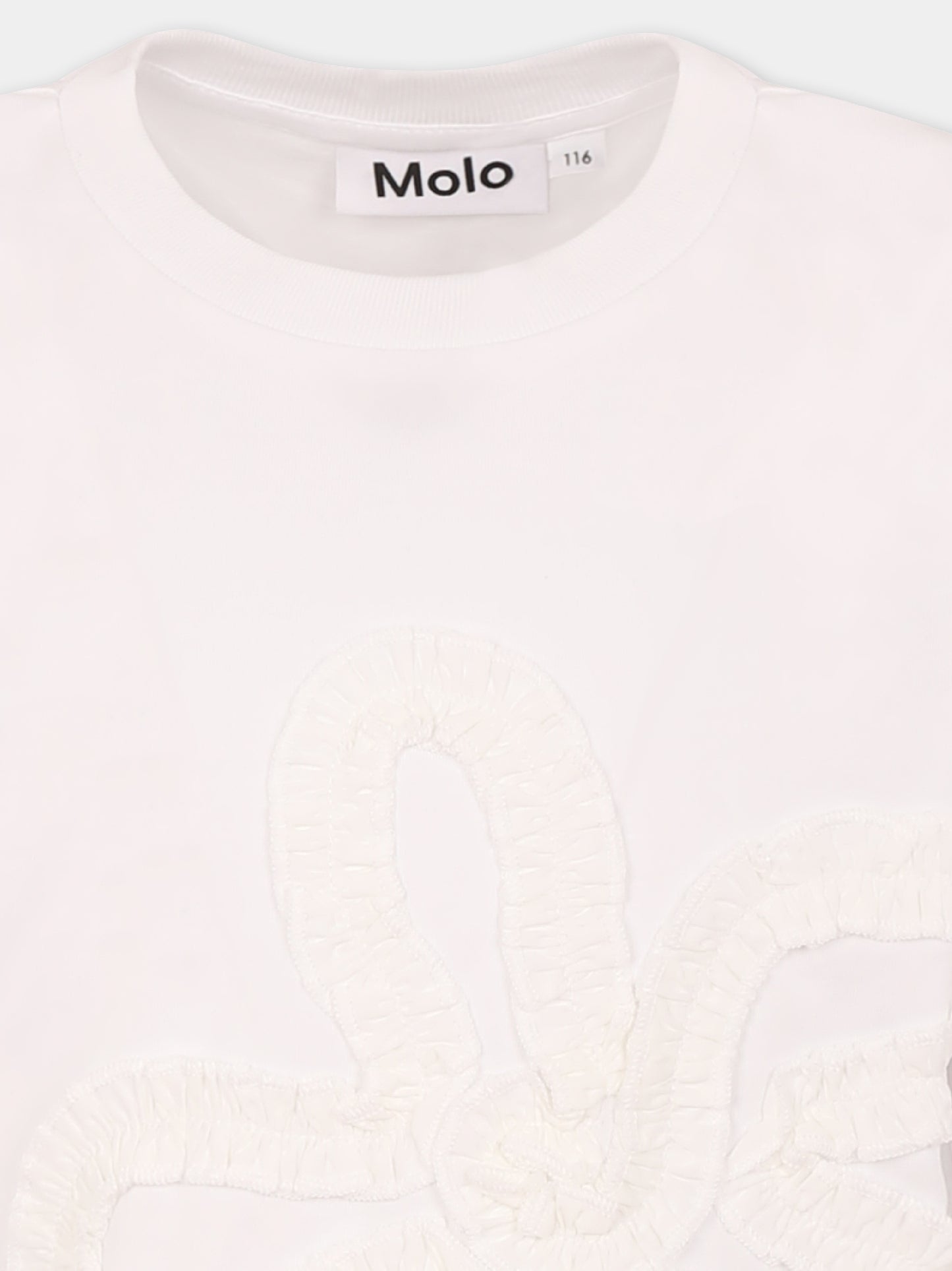 T-shirt Reinette bianca con fiore,Molo,2S25A208 5474