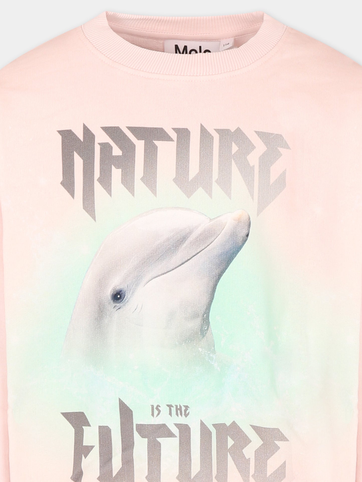 Felpa Monti rosa per bambina con delfino,Molo,2S25J212 3920