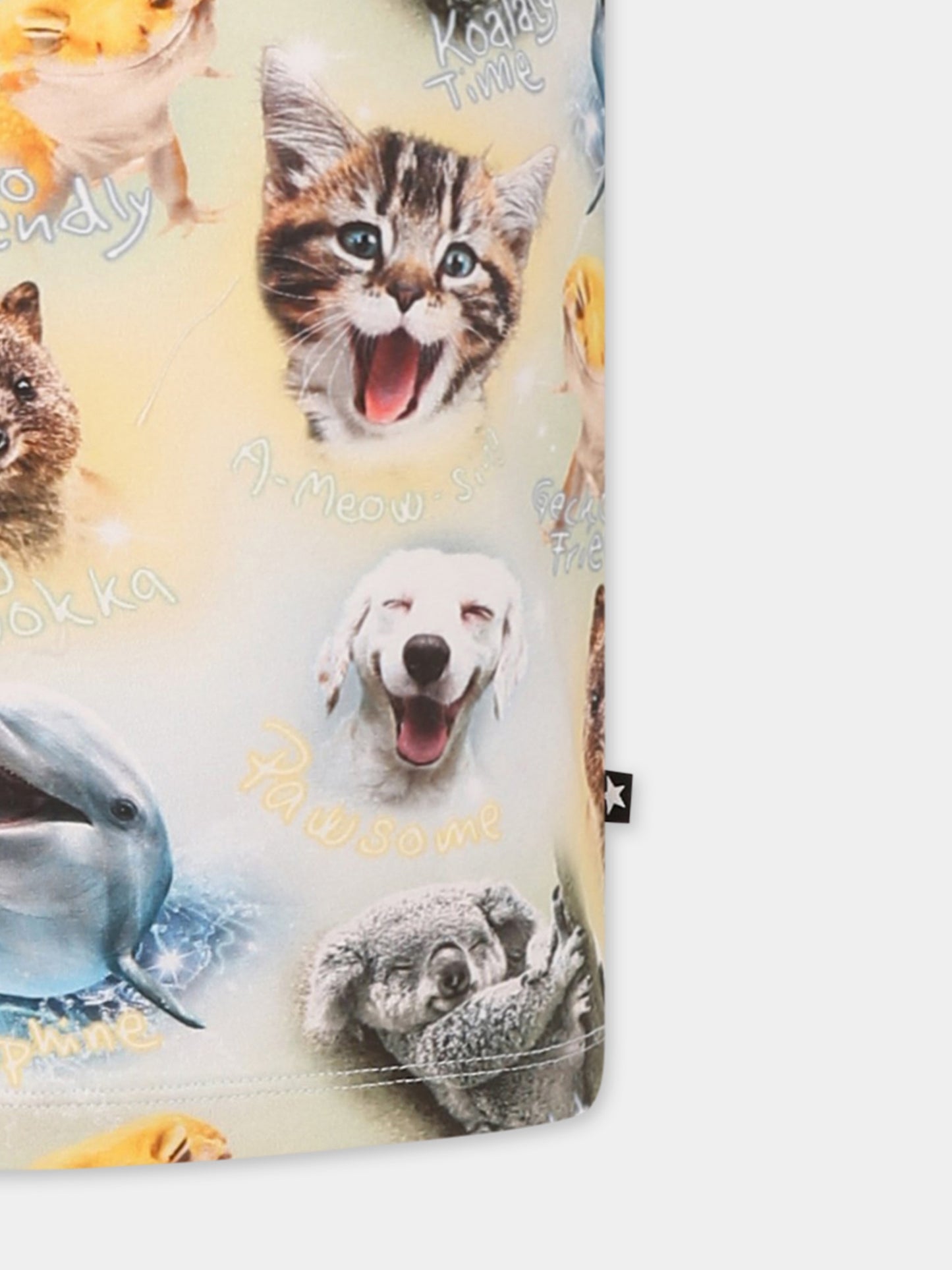 T-shirt multicolor per bambini con animali,Molo,6S25A203 9293