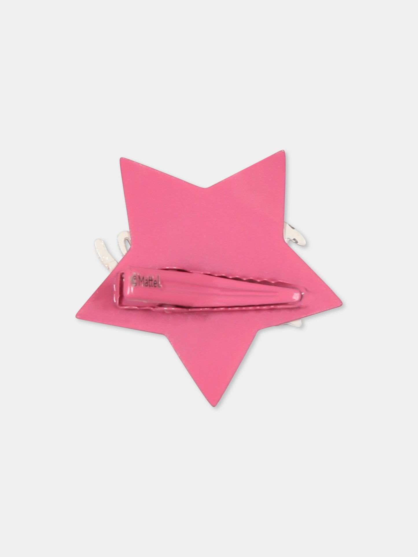 Set fermagli rosa per bambina con scritta Barbie,Monnalisa,19D027 4766 0090