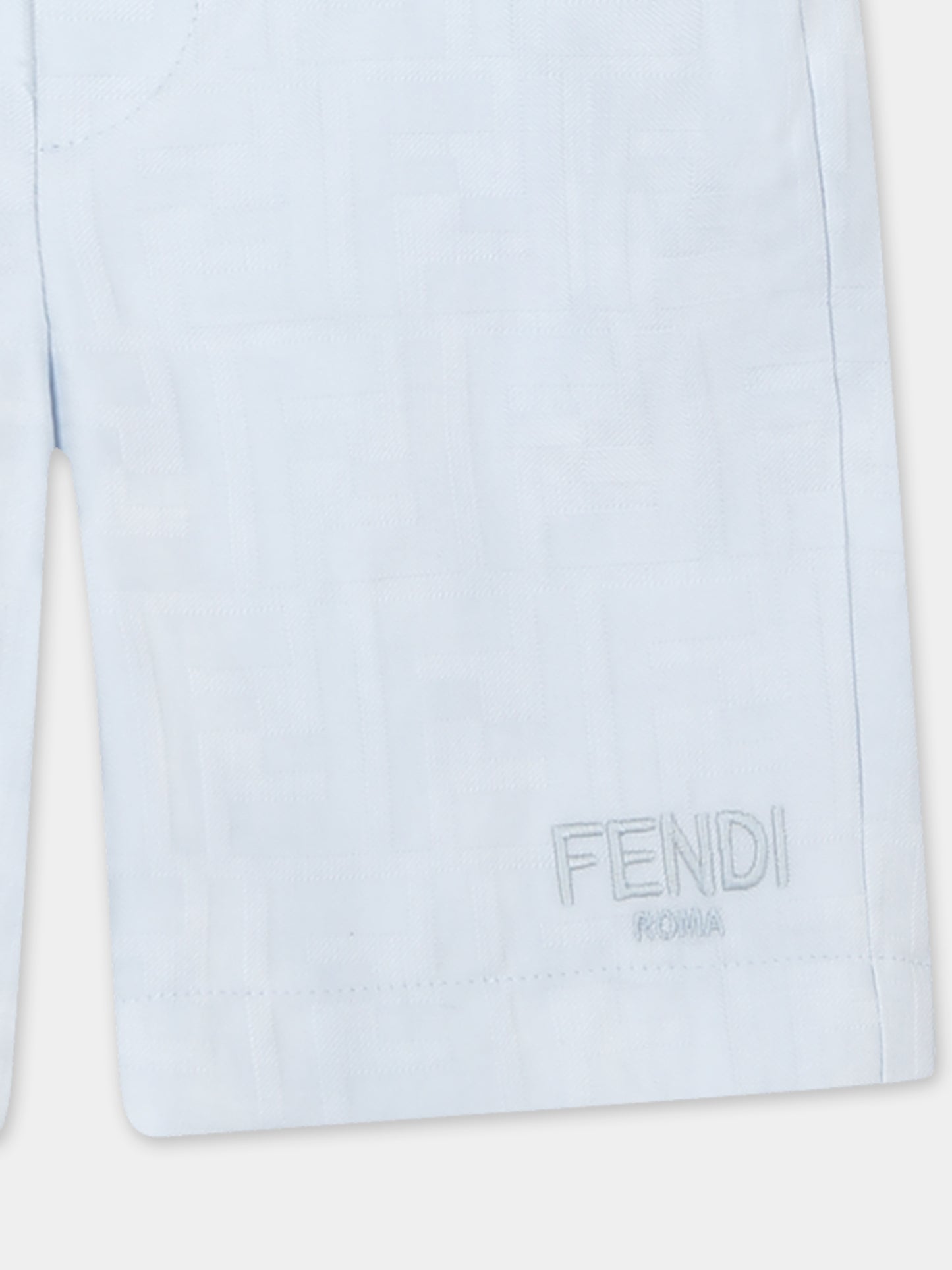 Ensemble bleu clair pour bébé garçon avec FF