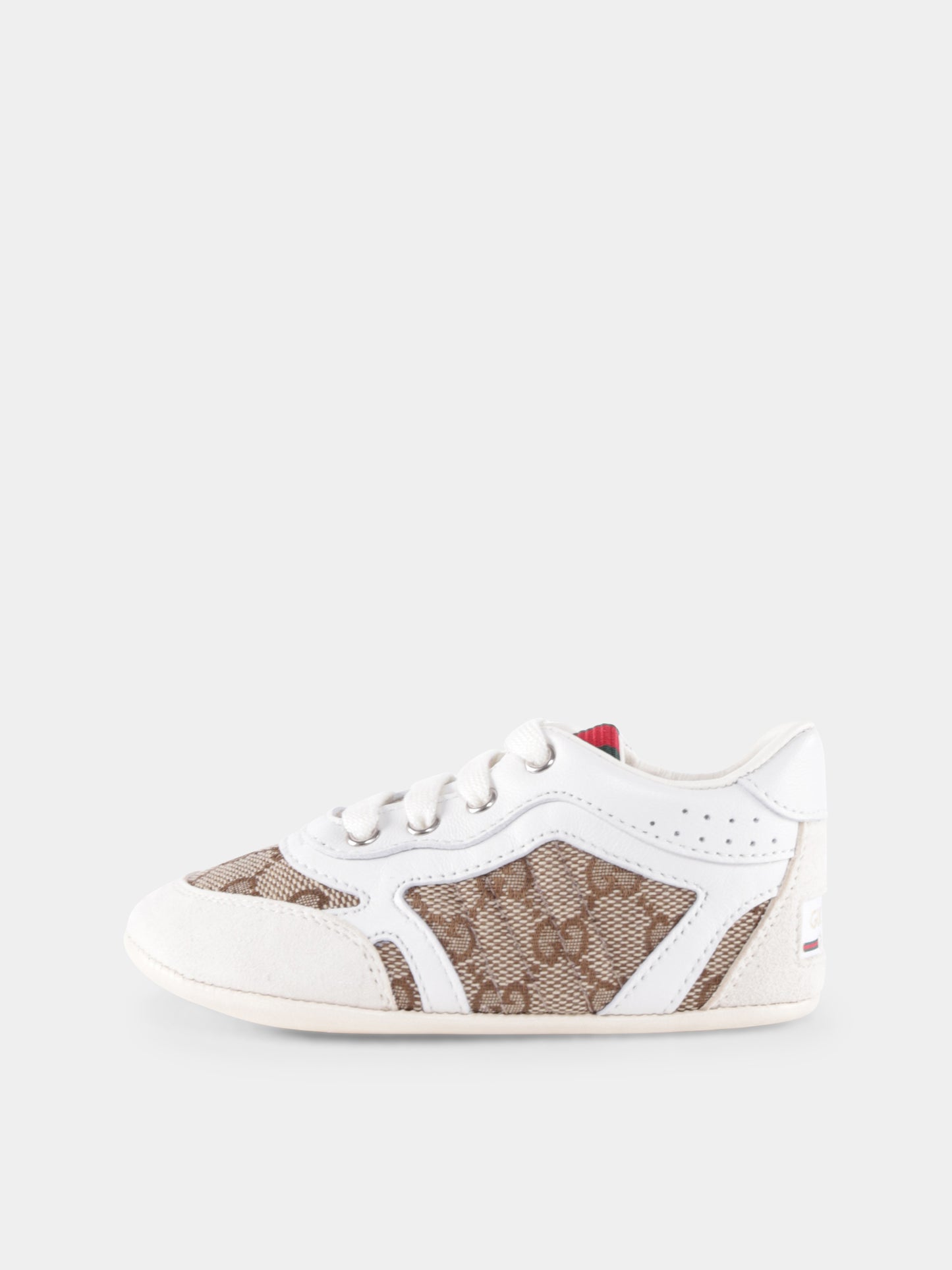 Baskets blanches Re-Web pour enfants avec logo
