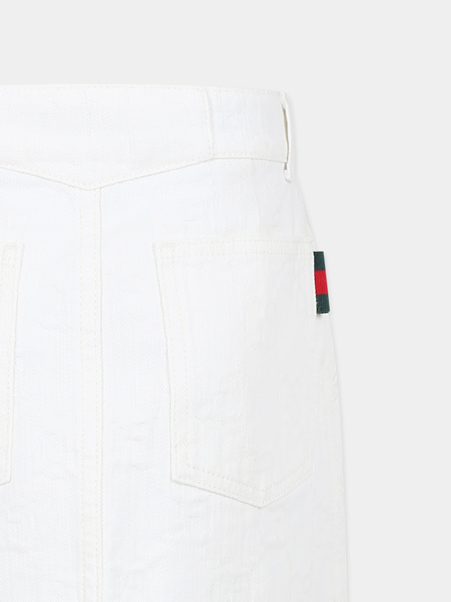 Jupe blanche pour fille avec détail Web