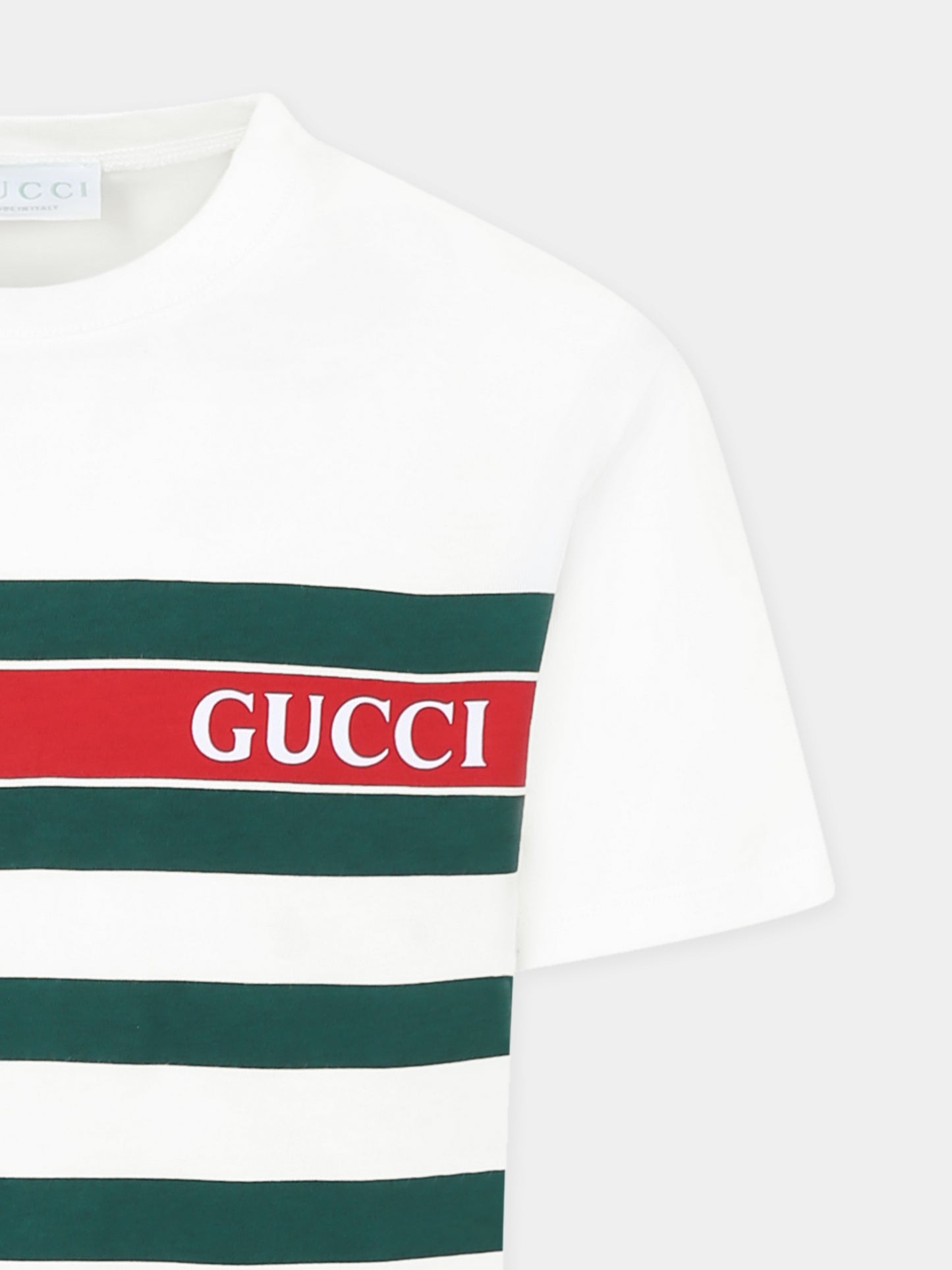 T-shirt ivoire pour garçon avec logo