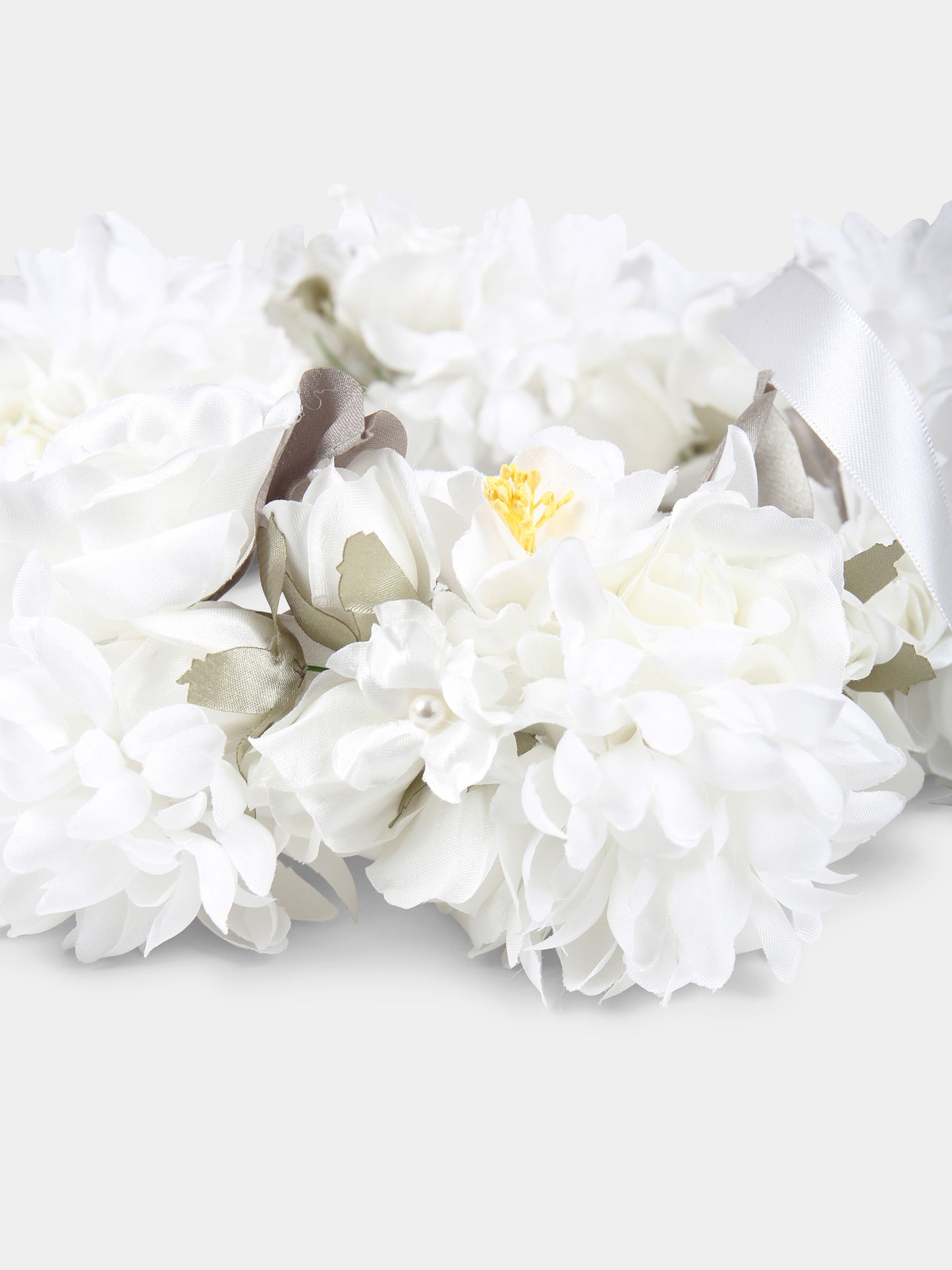 Bandeau blanc pour fille avec roses