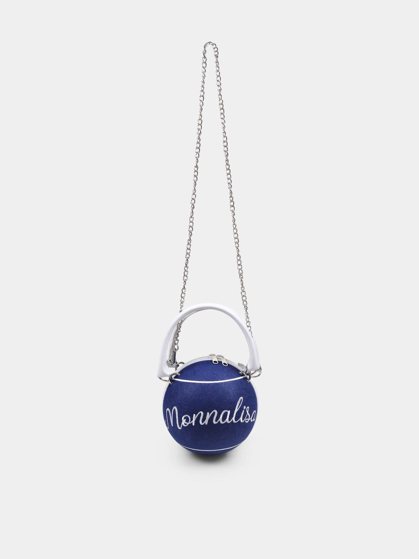 Borsa blu per bambina con logo,Monnalisa,19E004 5067 0056