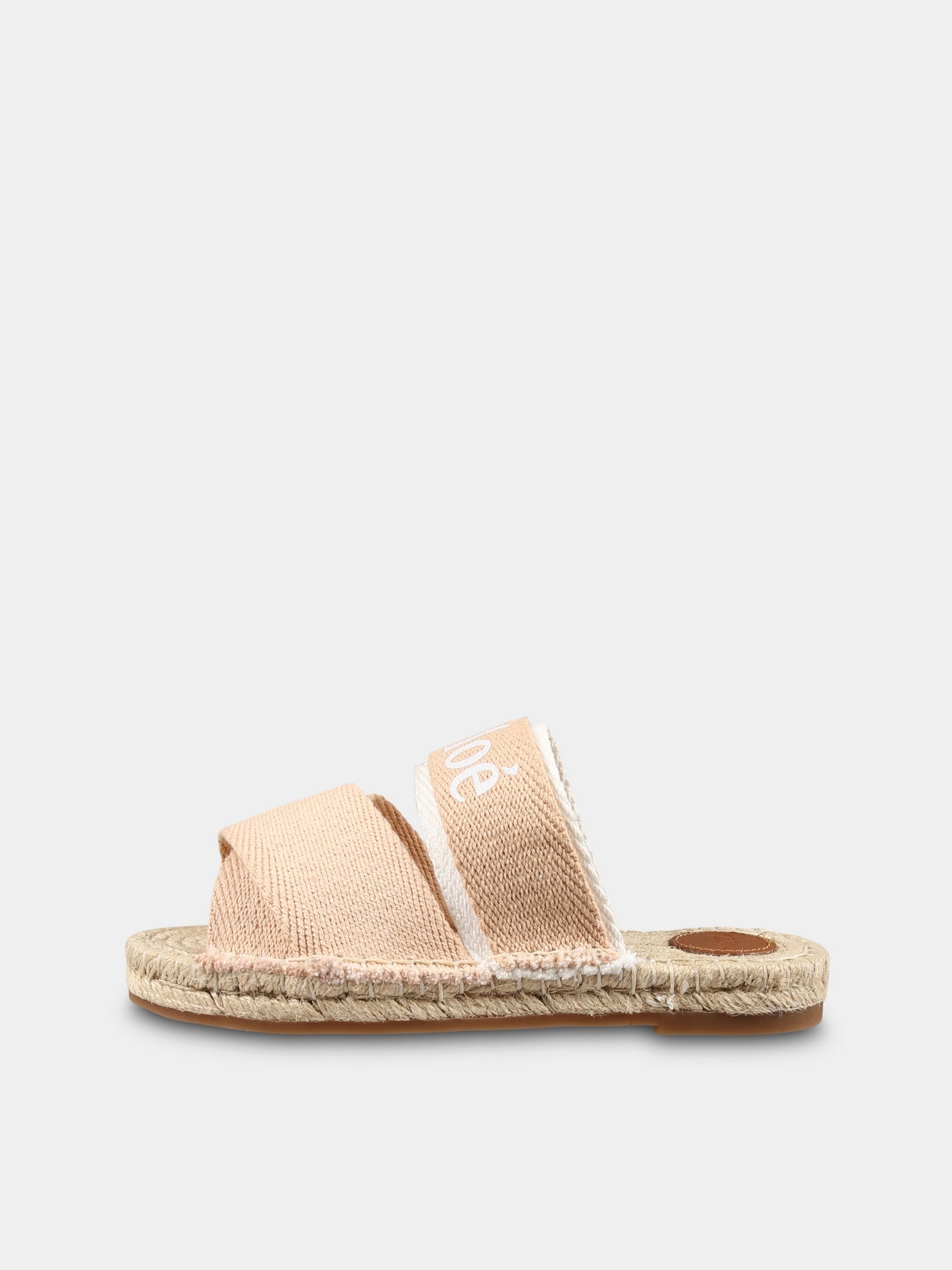 Ciabatte rosa per bambina con logo,Chloé Kids,C20512 231