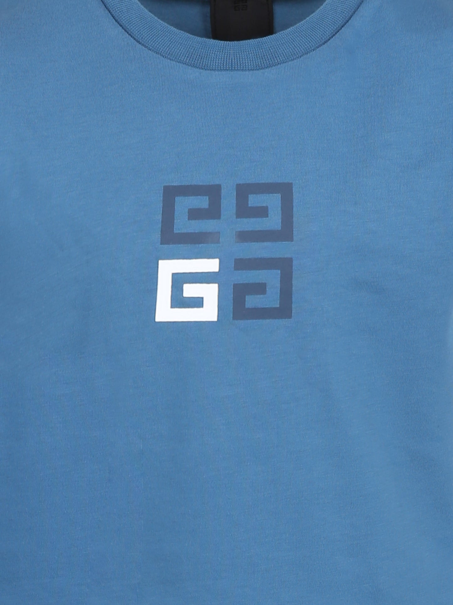 T-shirt blu per bambino con logo,Givenchy Kids,H30725 80V