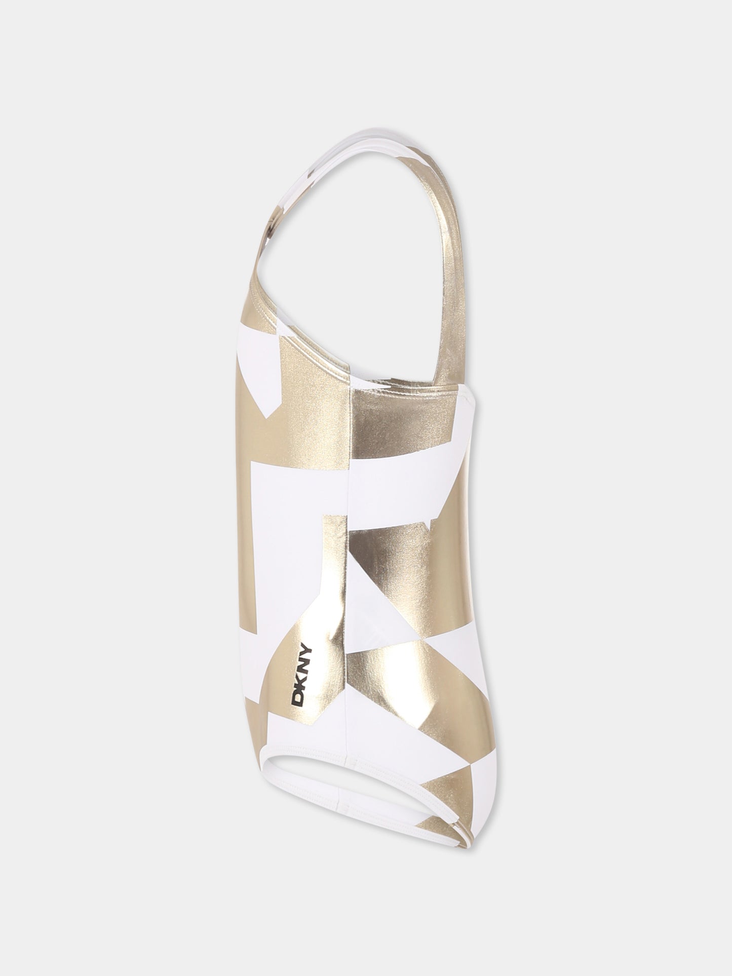 Maillot de bain blanc pour fille avec logo