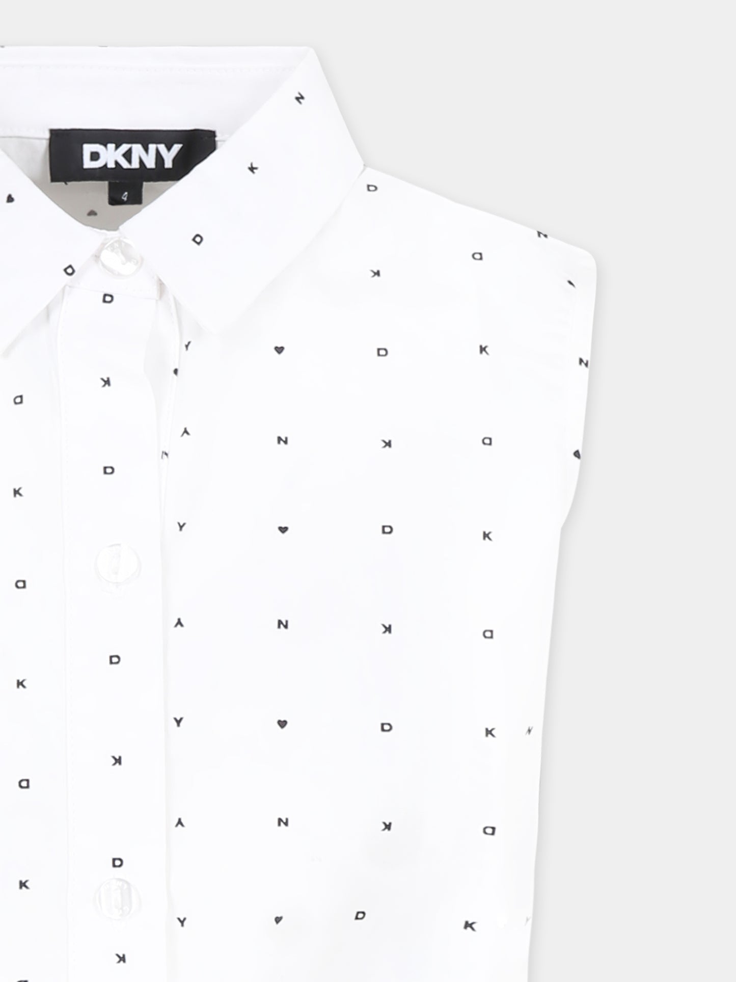 Top blanc pour fille avec logo