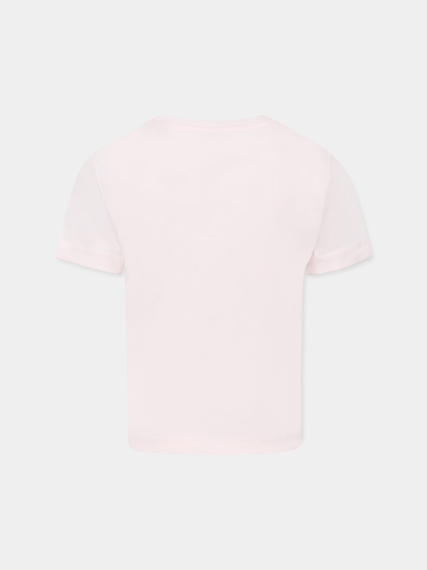 T-shirt rose pour fille avec logo