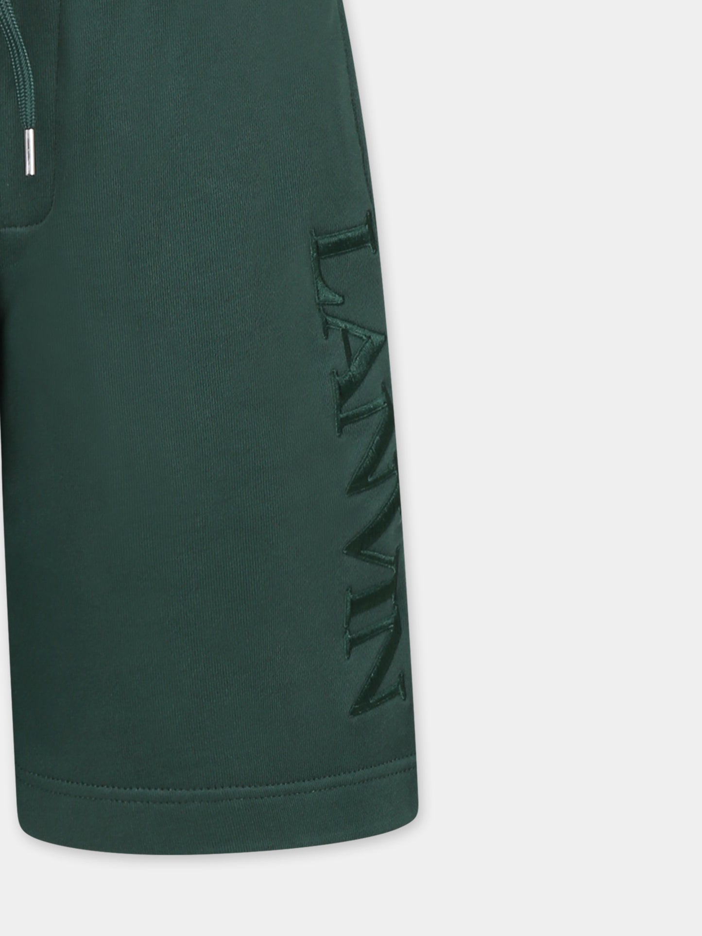Shorts verde per bambino con logo,Lanvin Petite,N30229 722