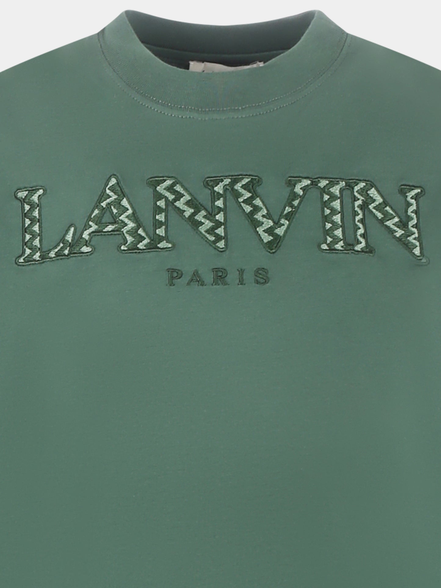 Robe verte pour fille avec logo
