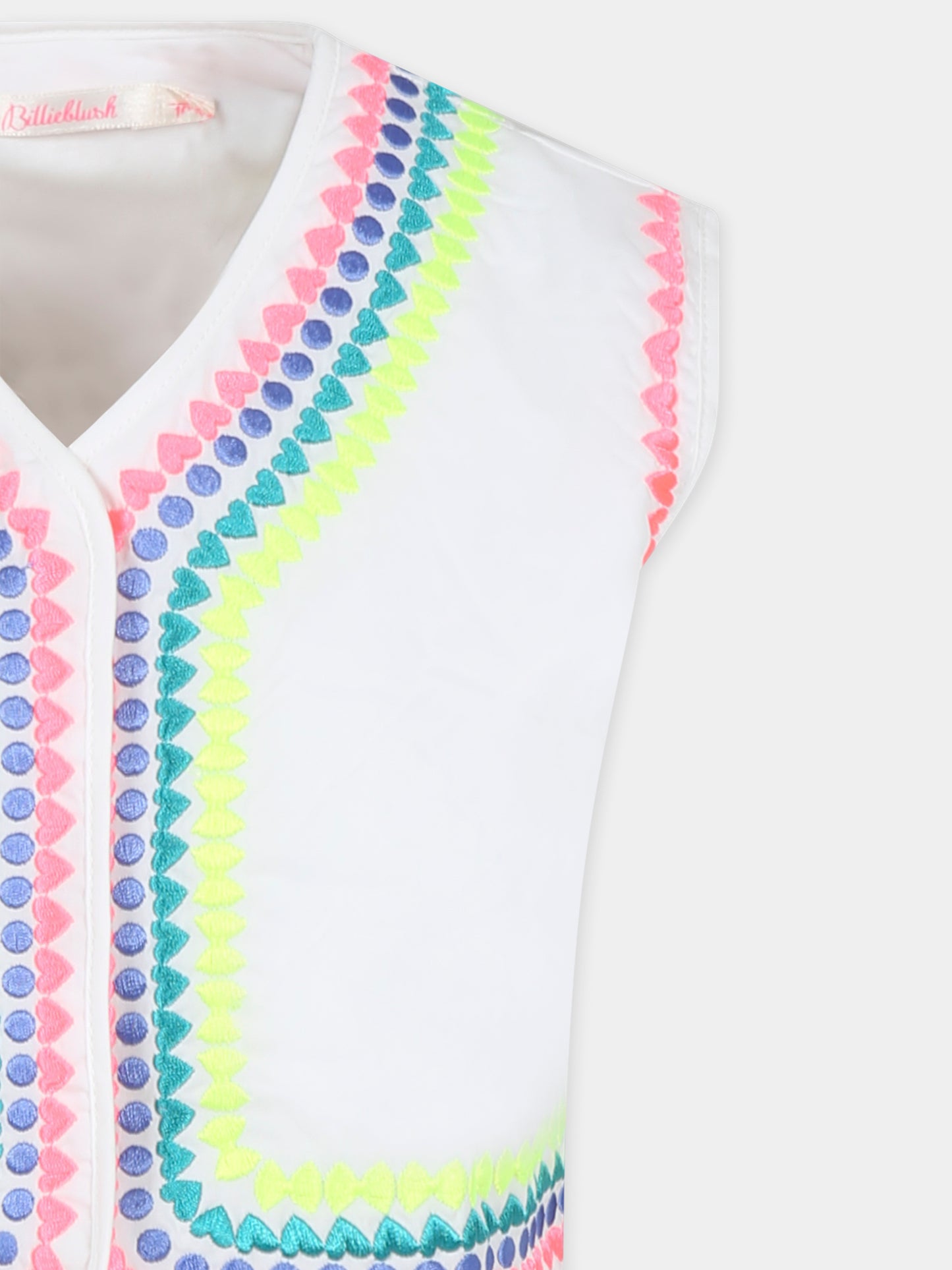 Gilet avorio per bambina con ricami,Billieblush,U20875 121