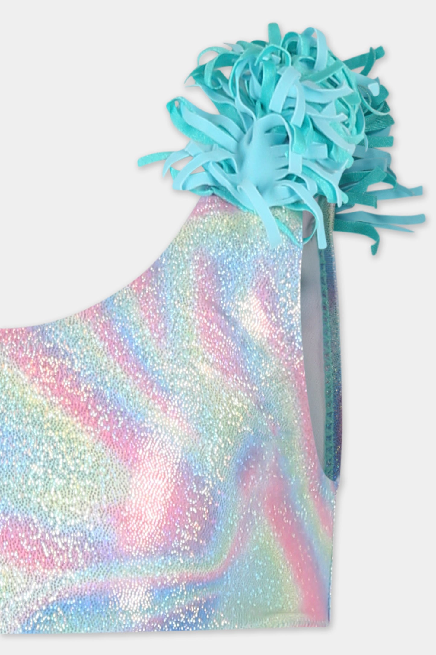 Bikini multicolore pour fille avec frnages