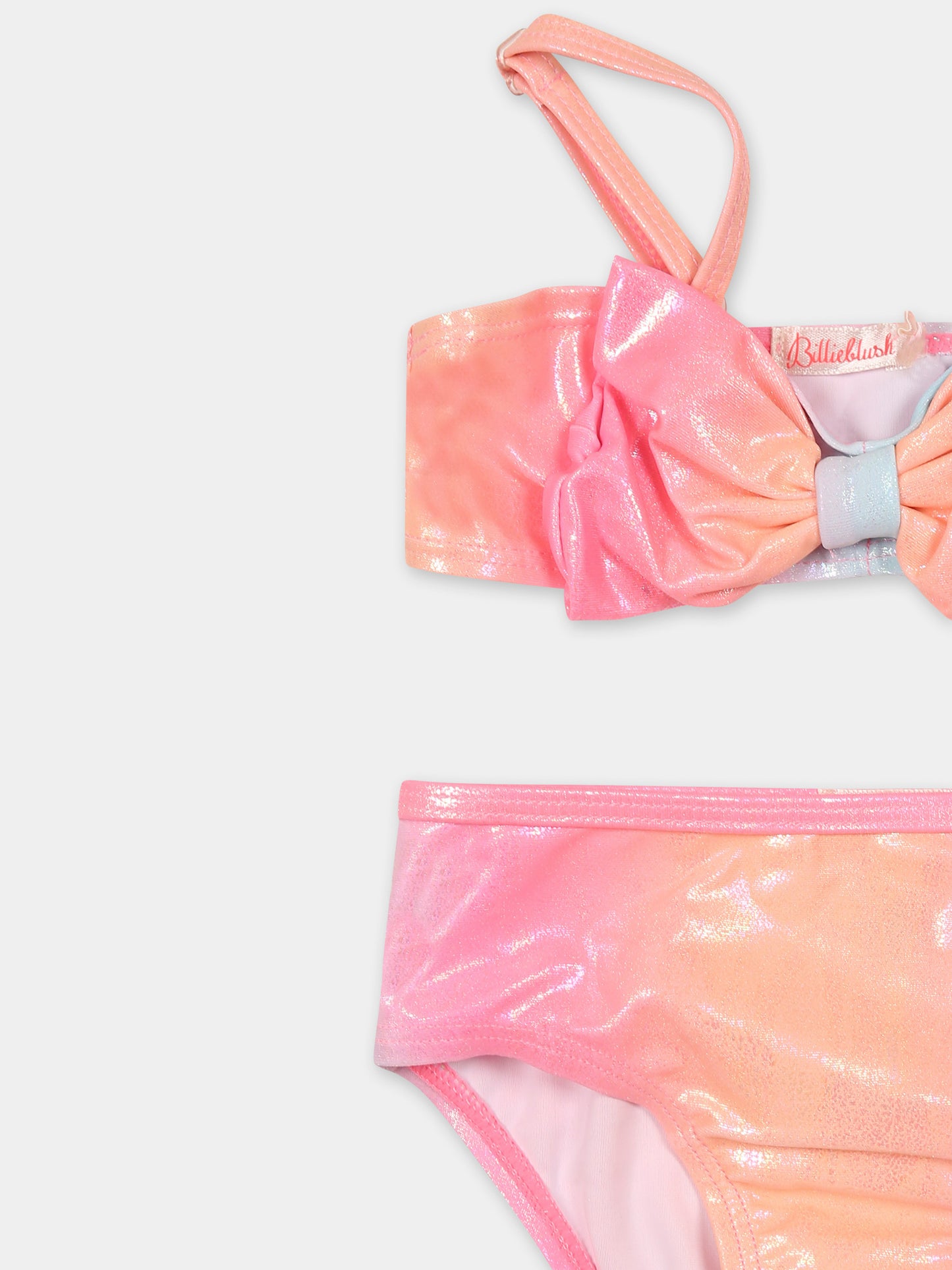 Bikini multicolor per neoanta con fiocco,Billieblush,U20837 Z41