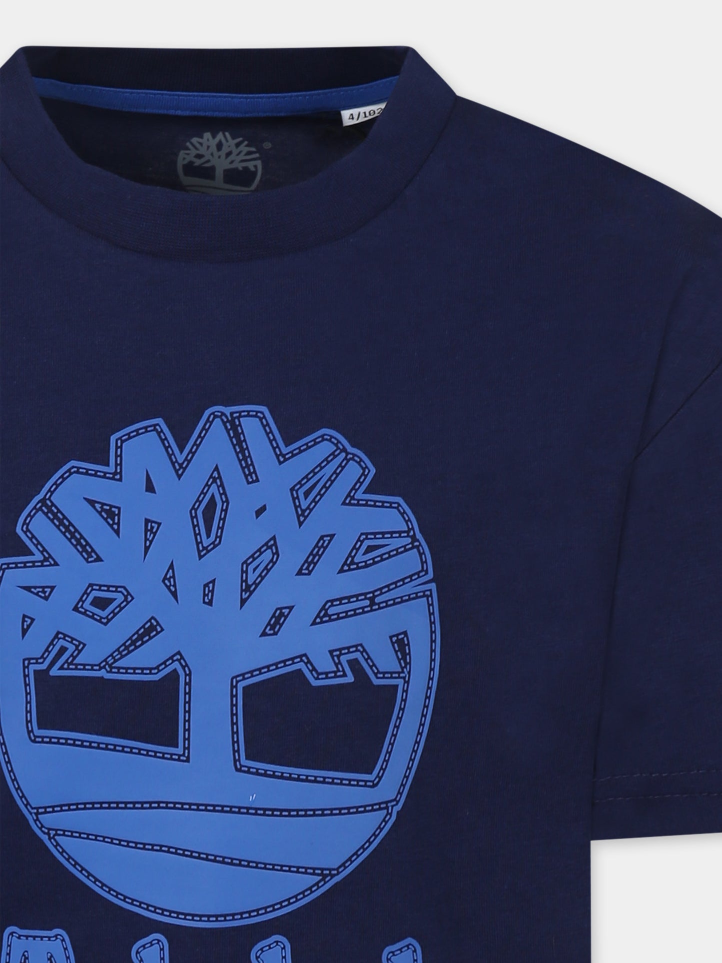 T-shirt bleu pour garçon avec logo