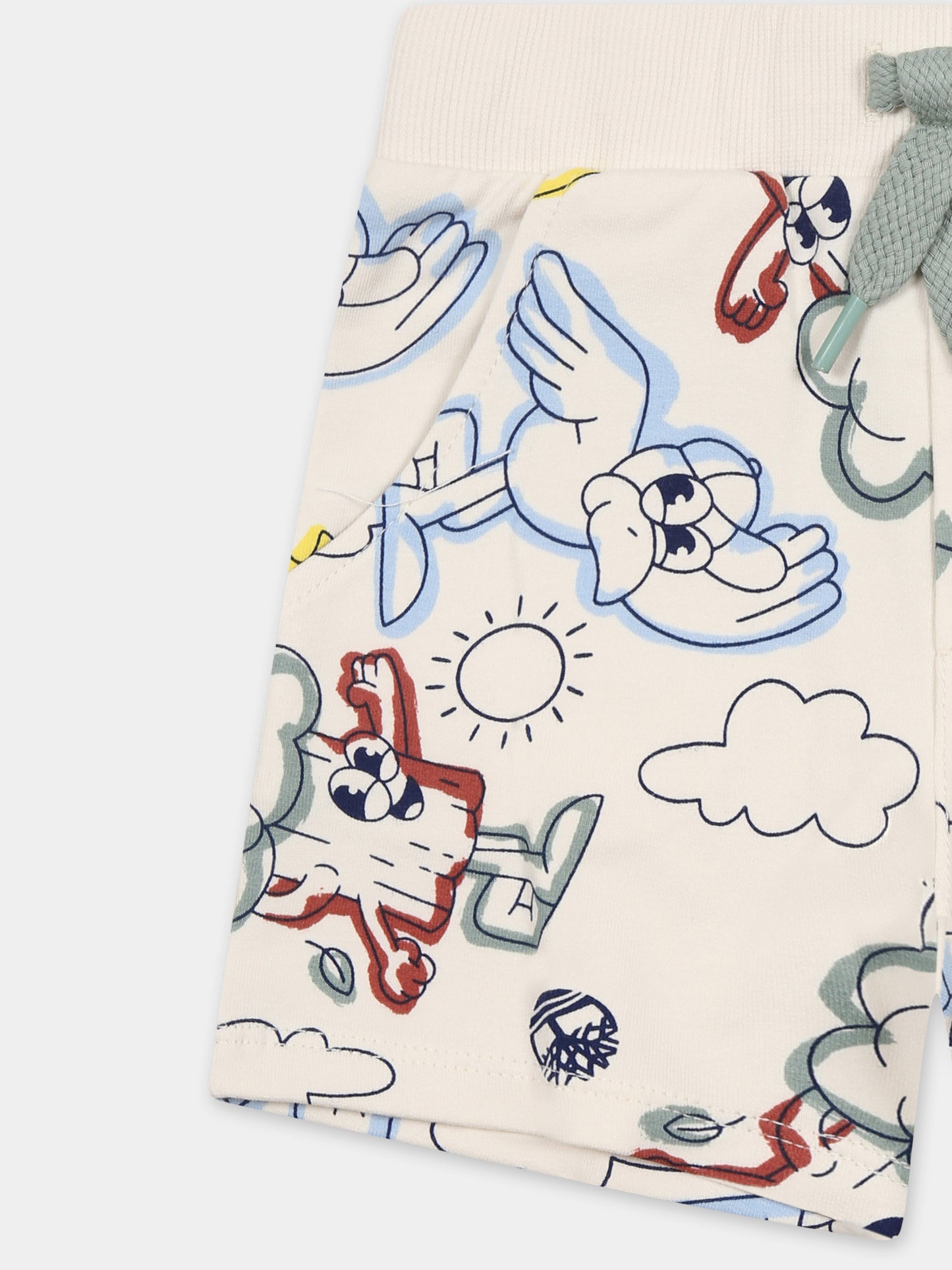 Short ivoire pour bébé garòon avec imprimé