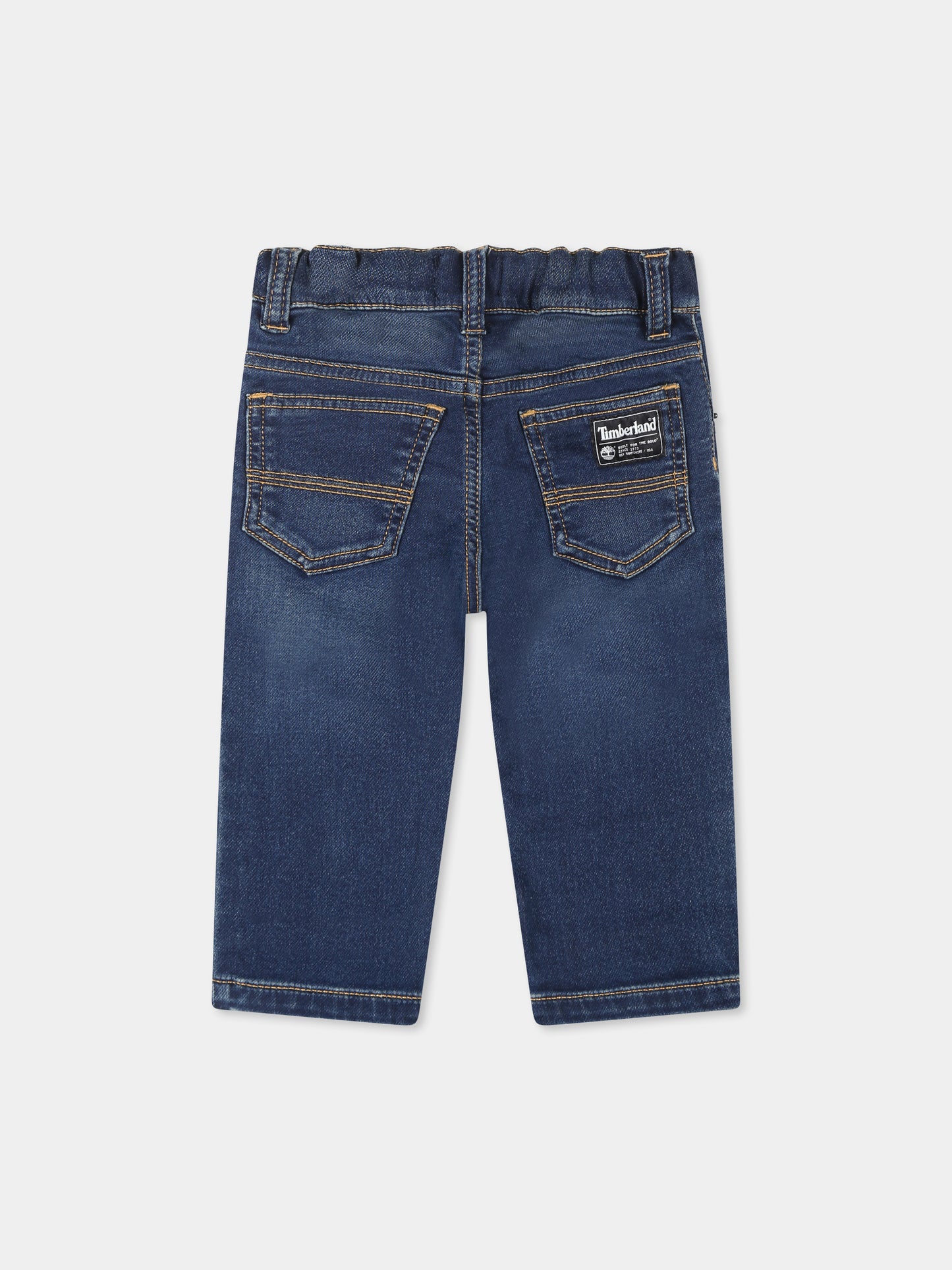 Jeans denim per neonato con logo,Timberland,T60500 Z25