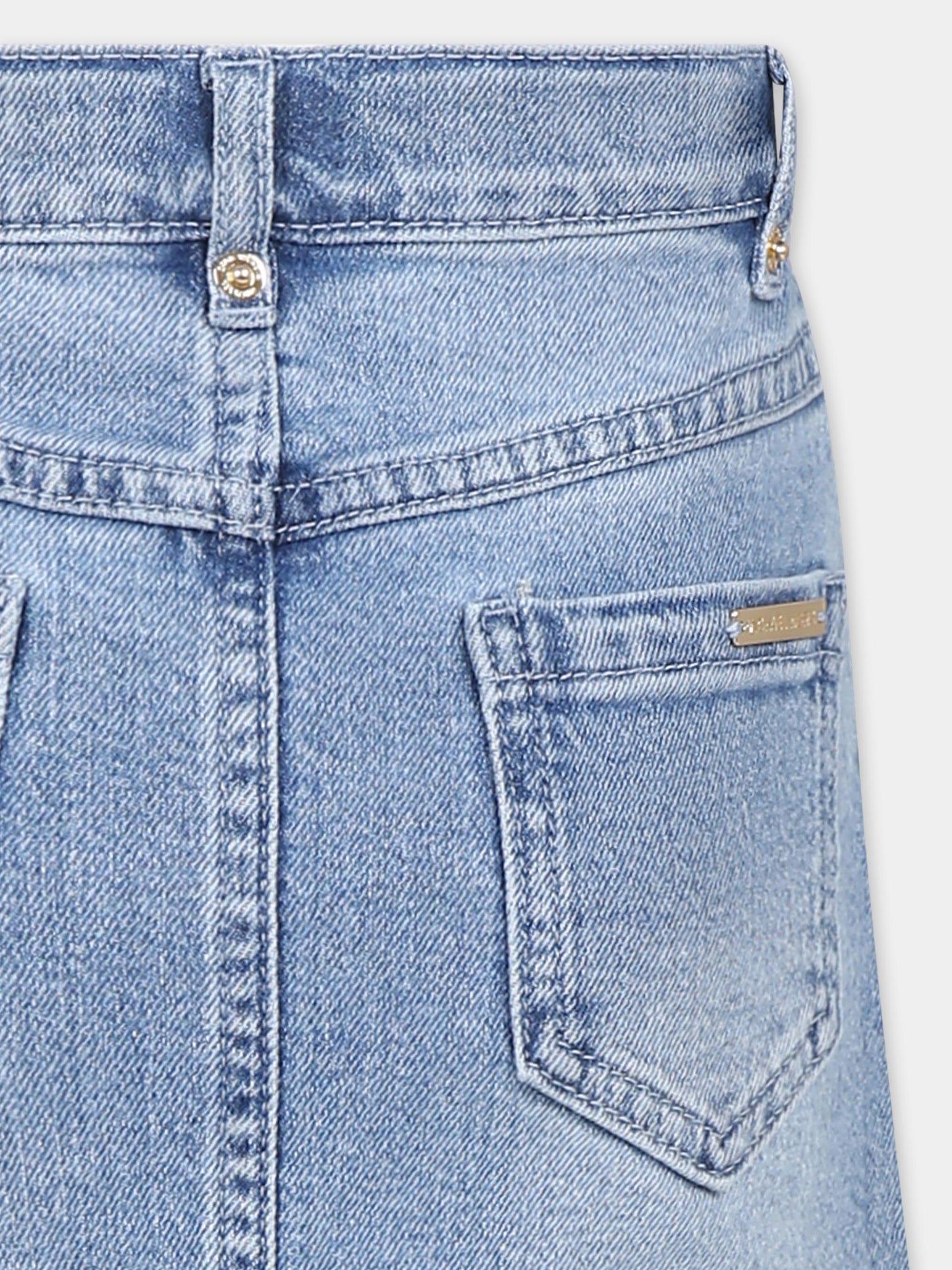 Gonna denim per bambina con logo,Michael Kors,R30291 Z10