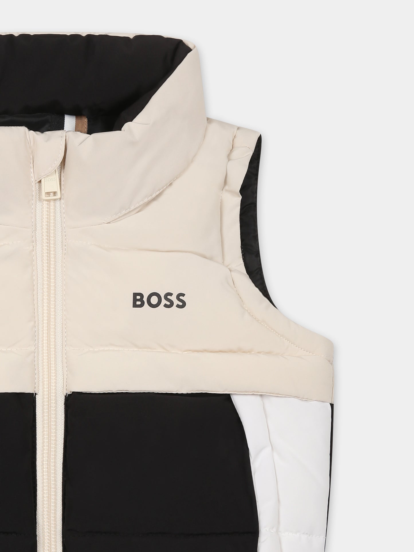 Gilet multicolor per neonato con logo,Boss,J52121 21C