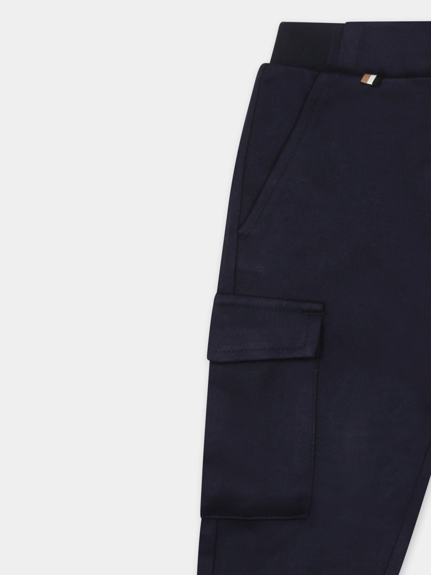 Pantalon bleu pour bébé garçon avec logo