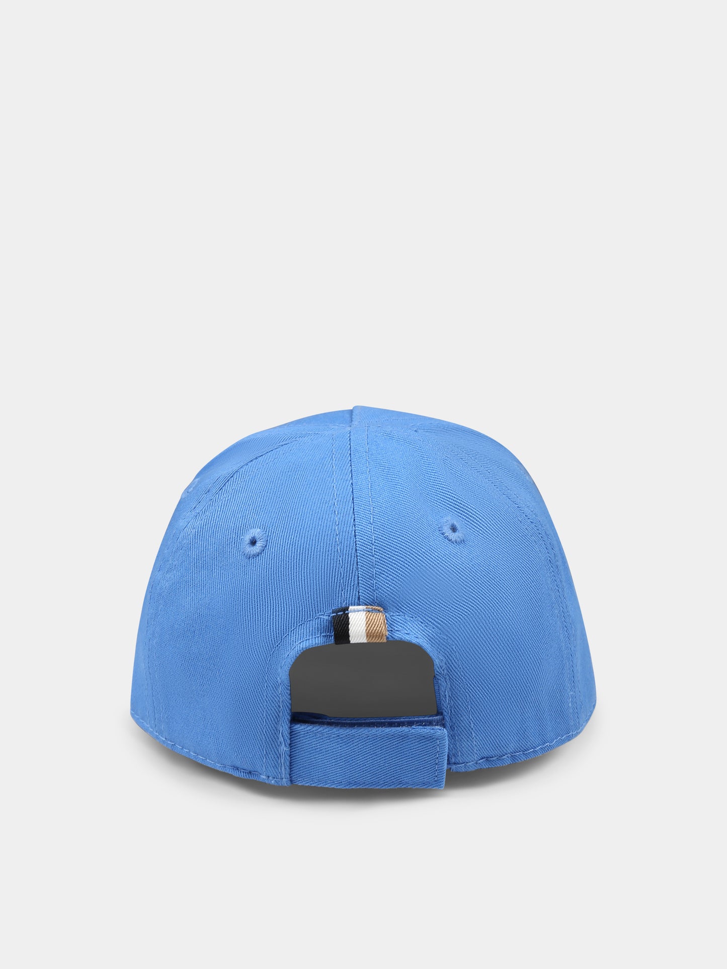 Cappello celeste per neonato con logo,Boss,J51693 84B