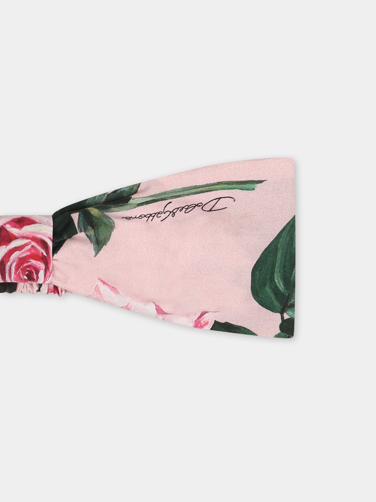Bandeau rose pour bébé fille avec roses