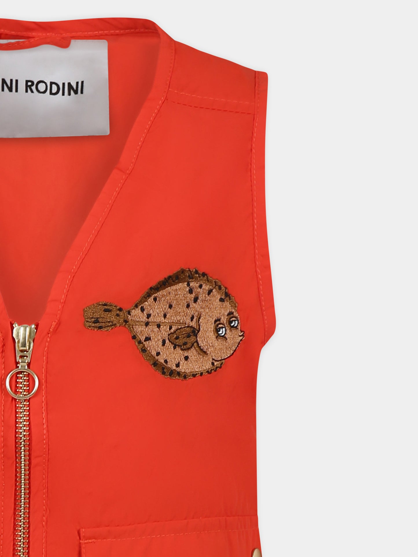 Gilet orange pour enfants avec poissons-globes