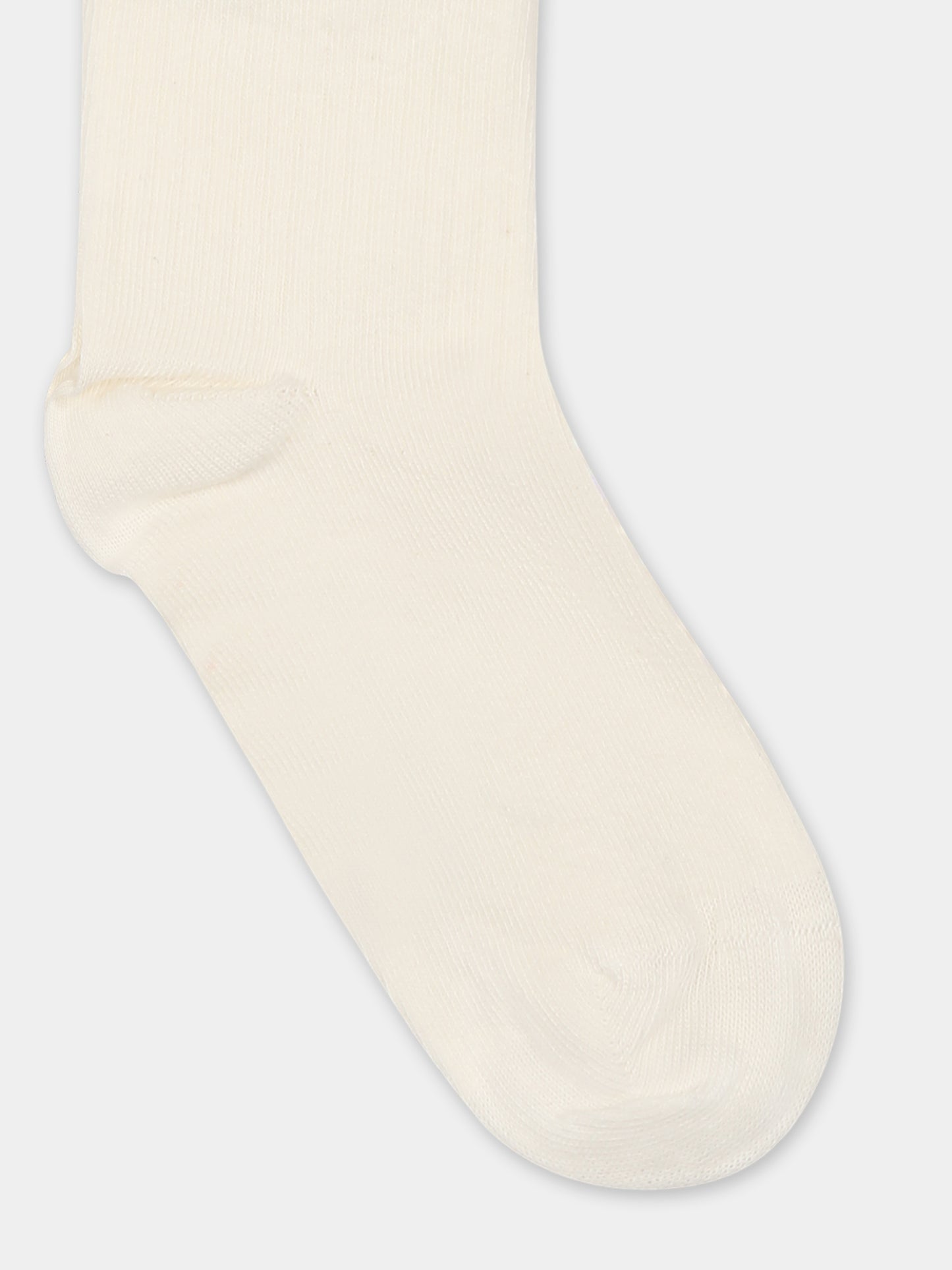 Calzini avorio per bambina con nota musicale,Mini Rodini,2526010610