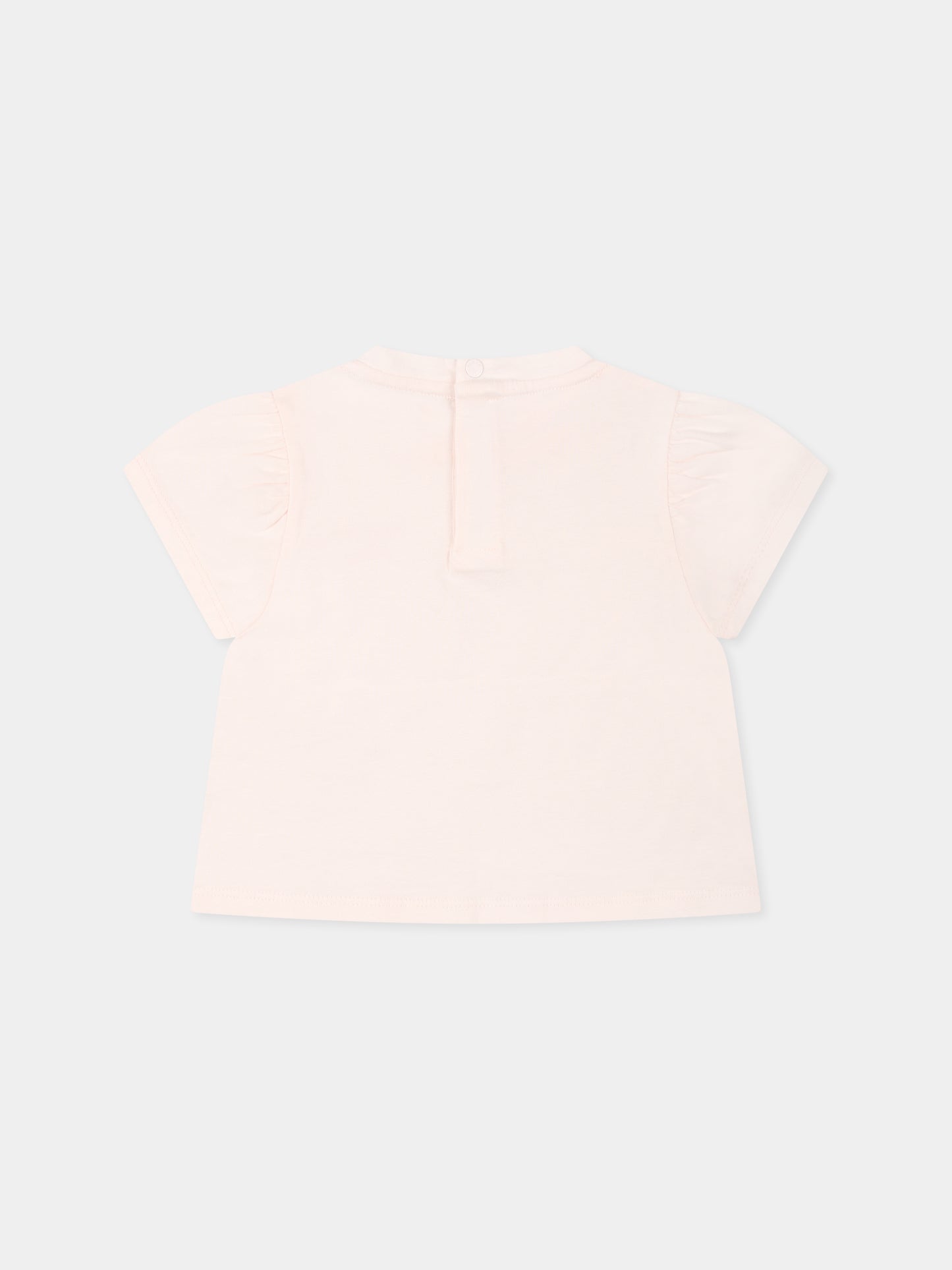 Pagliaccetto rosa per neonata con stampa floreale,Kenzo Kids,K60842 47R