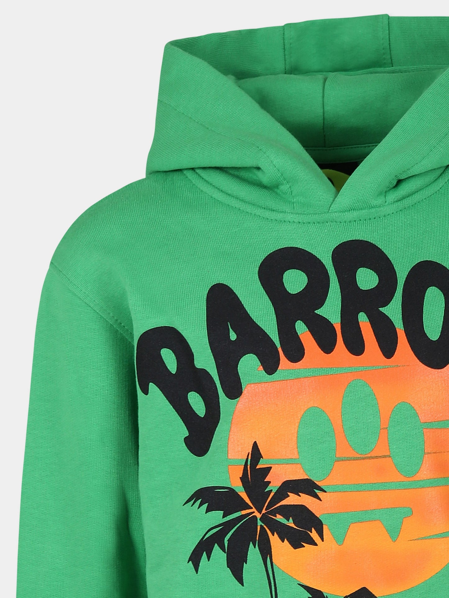 Felpa verde per bambino con smile,Barrow,S4BKJUHS005 BW012