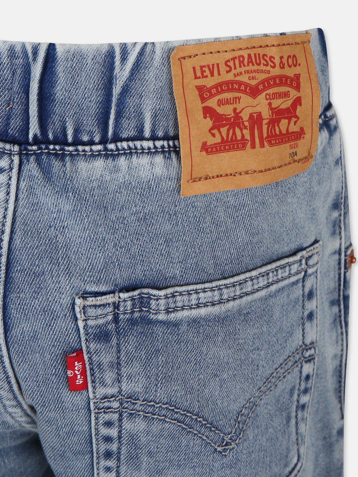Shorts blu per bambino con logo,Levi's Kids,24S9ED613 L0K