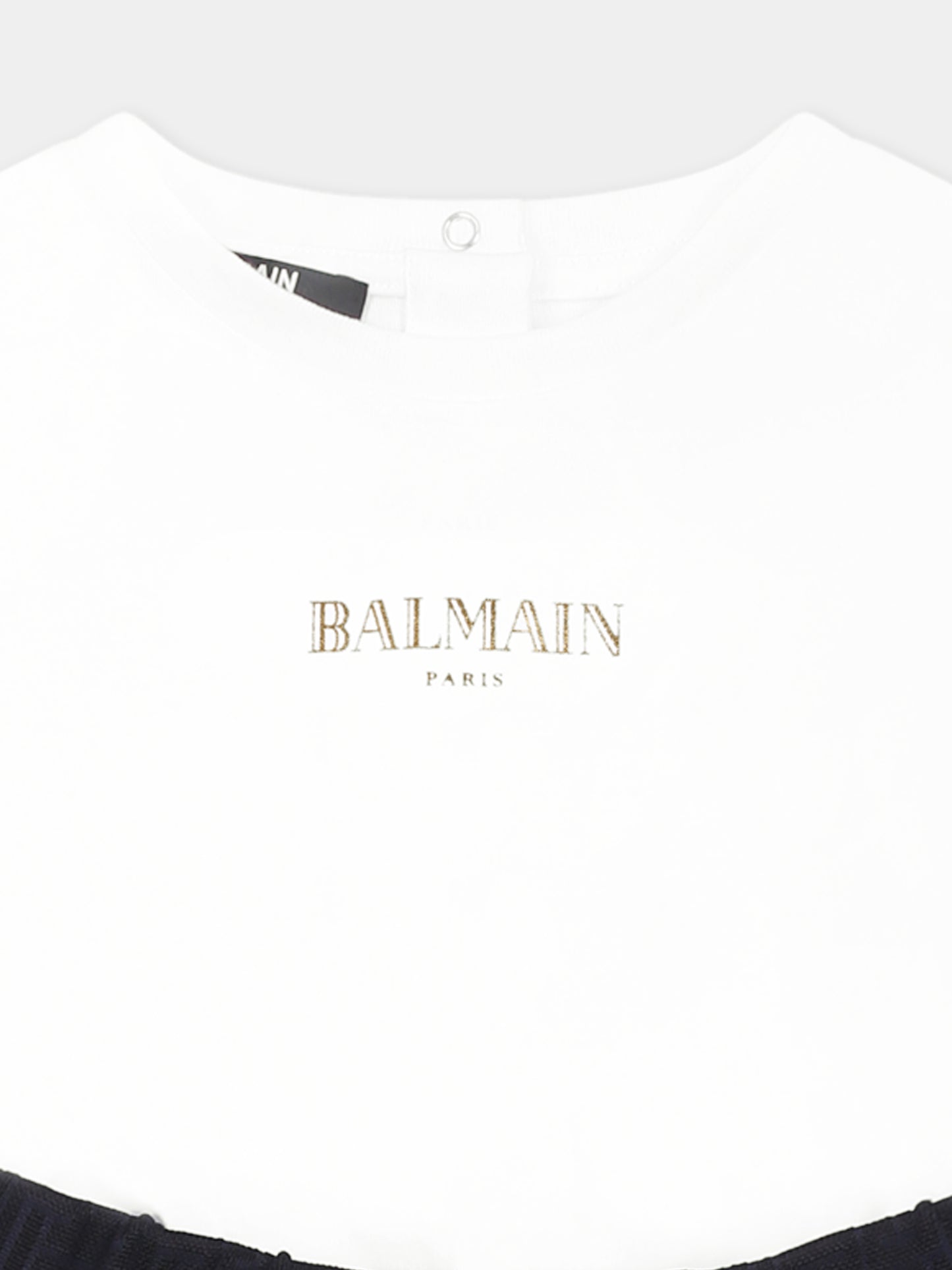 Robe blanche pour fille avec logo