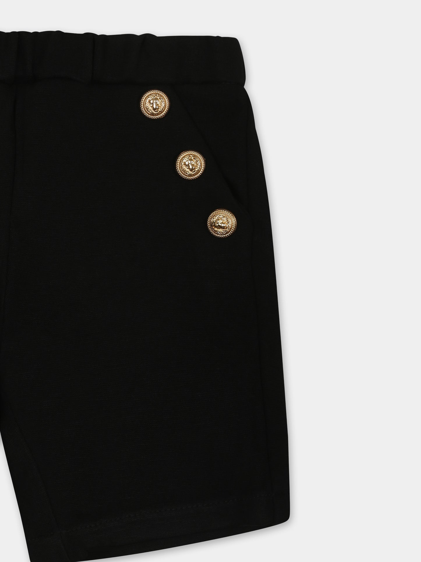 Short noir pour bébé garçon avec logo