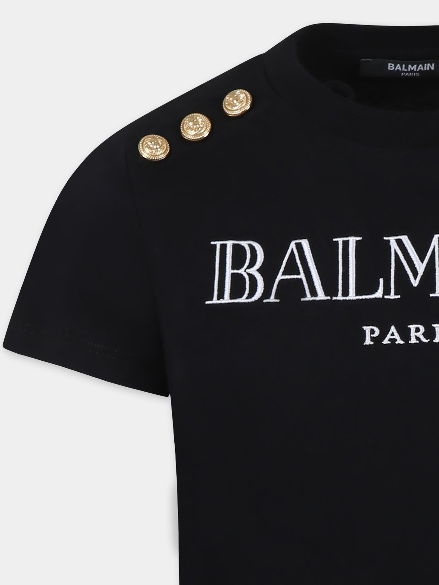 T-shirt noir pour enfants avec logo