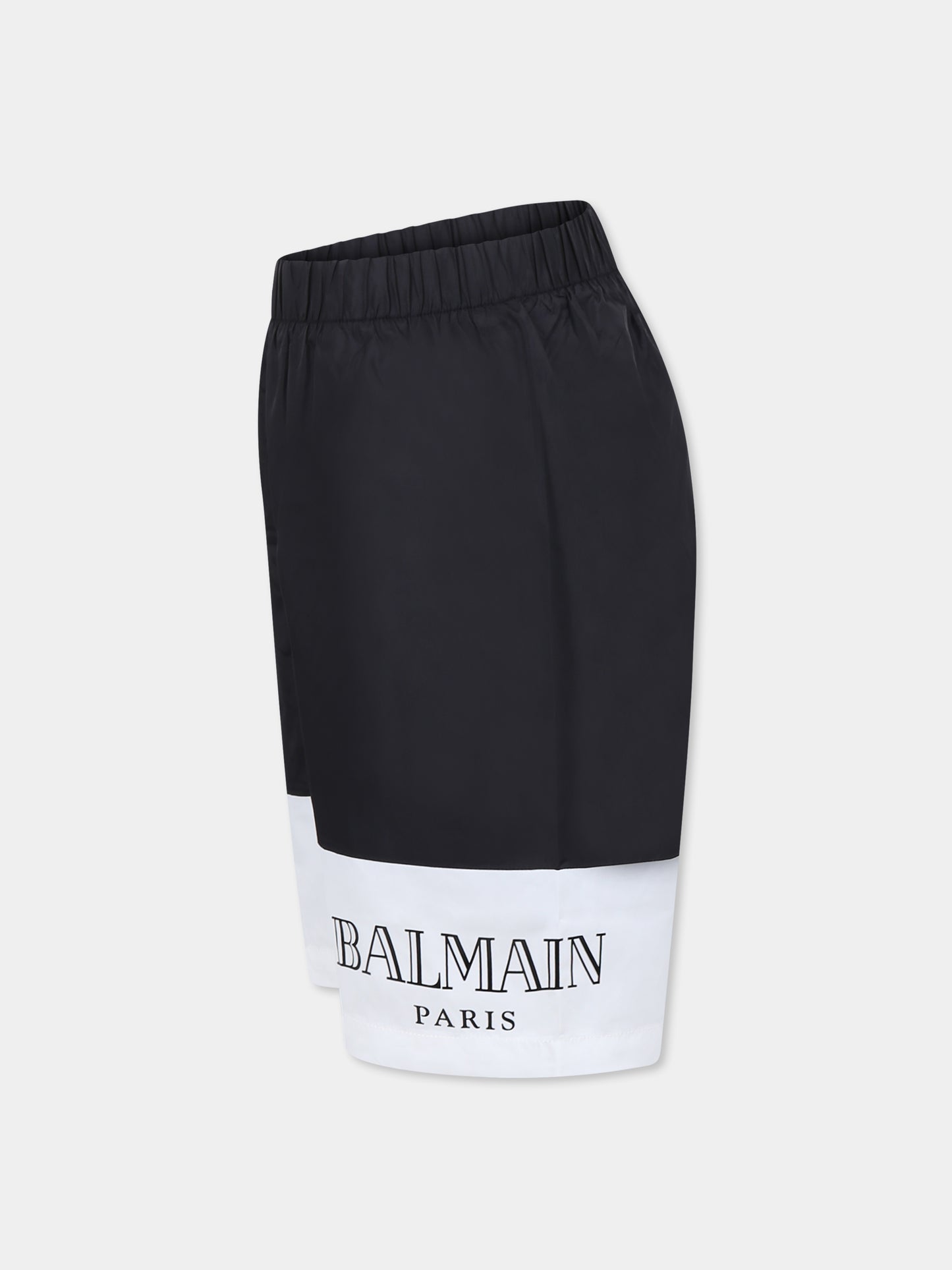 Short de bain noir pour garçon avec logo