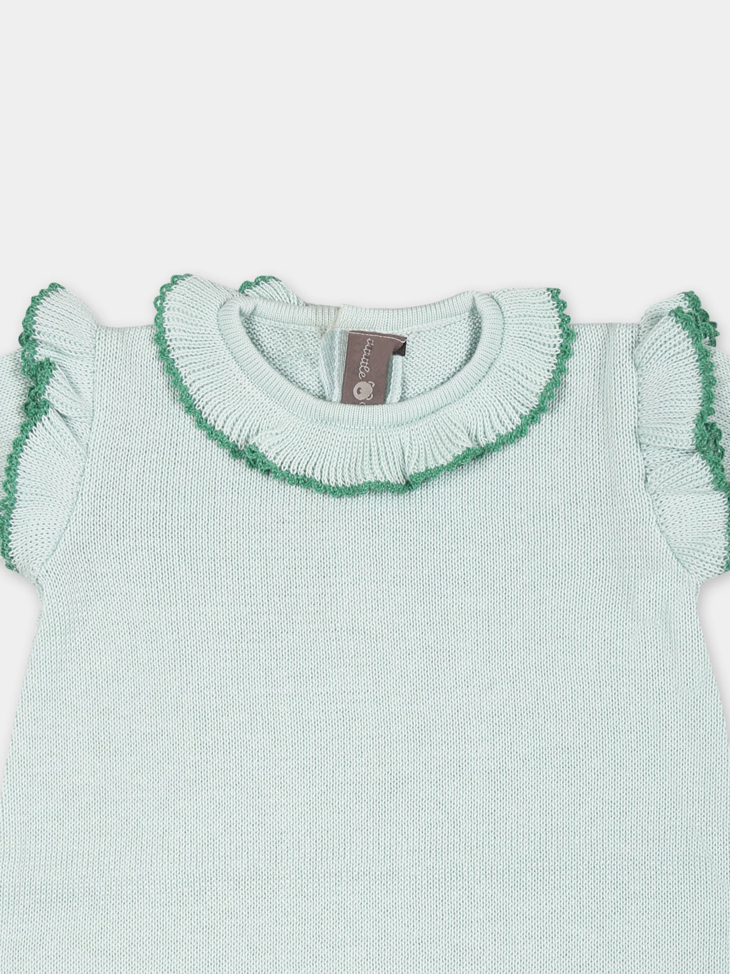 Barboteuse verte pour bébé fille