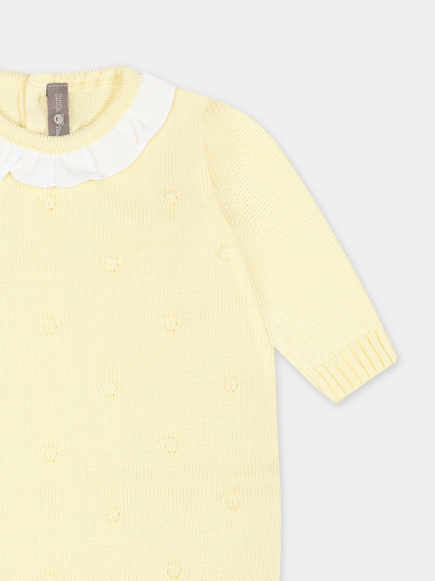 Combinaison jaune pour bébé enfants avec pois
