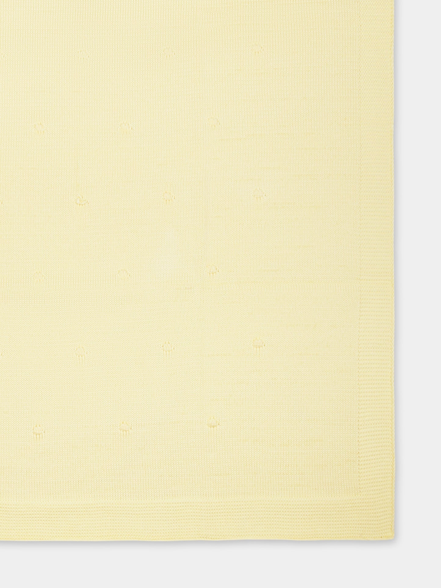 Couverture jaune pour bébé enfants avec pois
