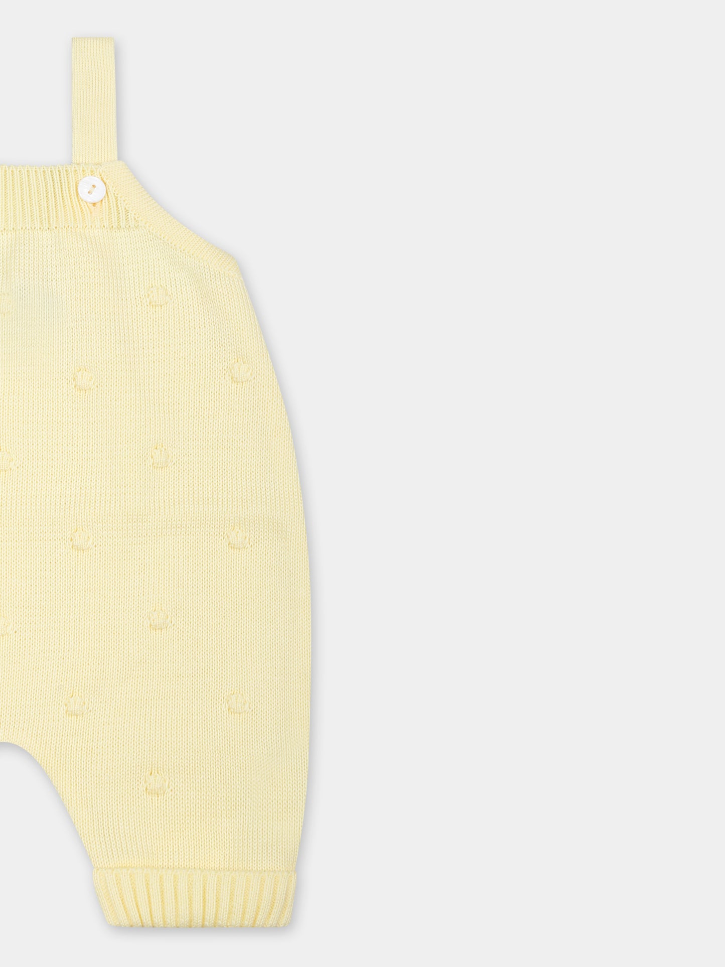Salopette jaune pour bébé garçon avec pois