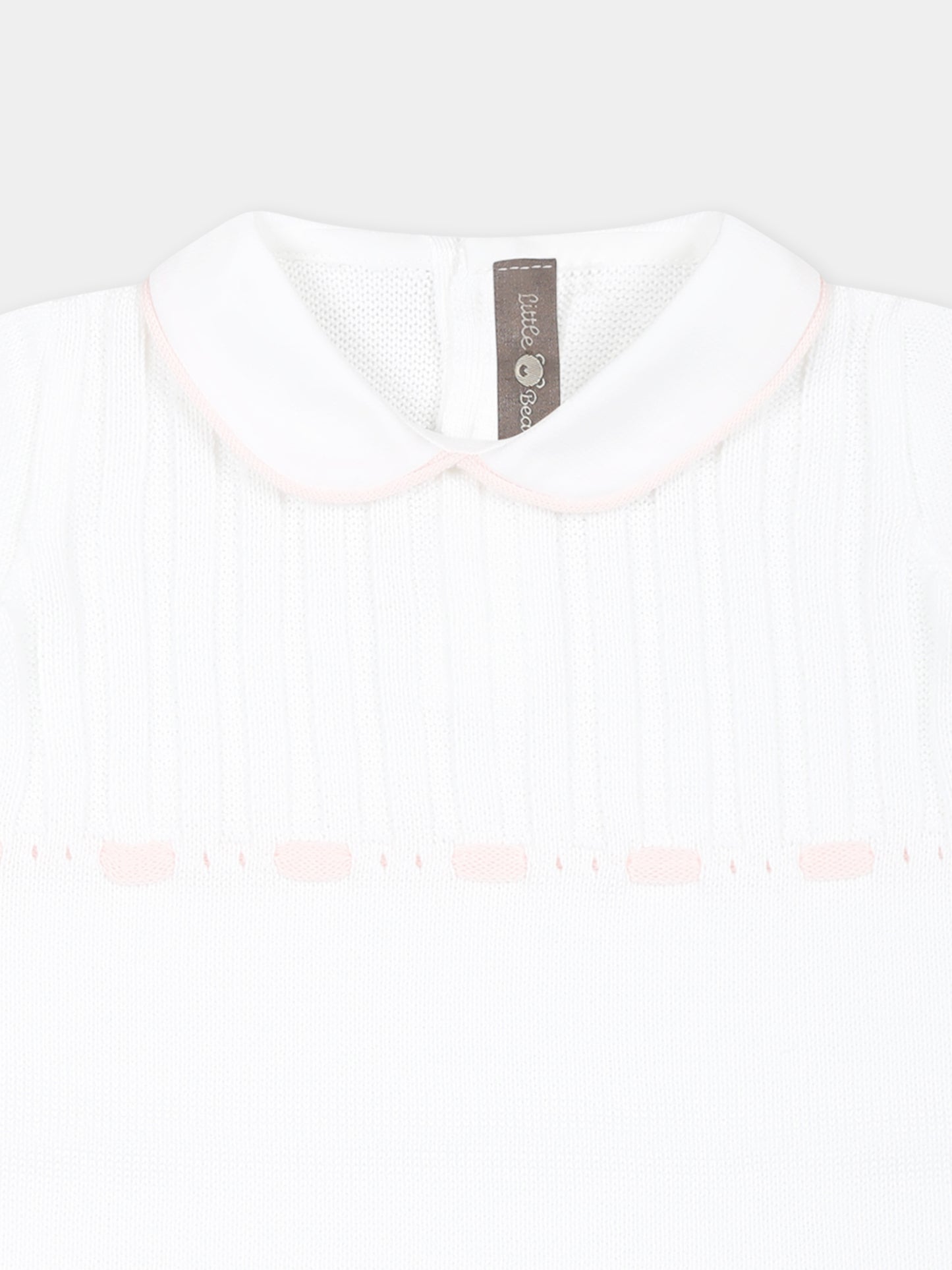 Barboteuse blanche pour bébé fille