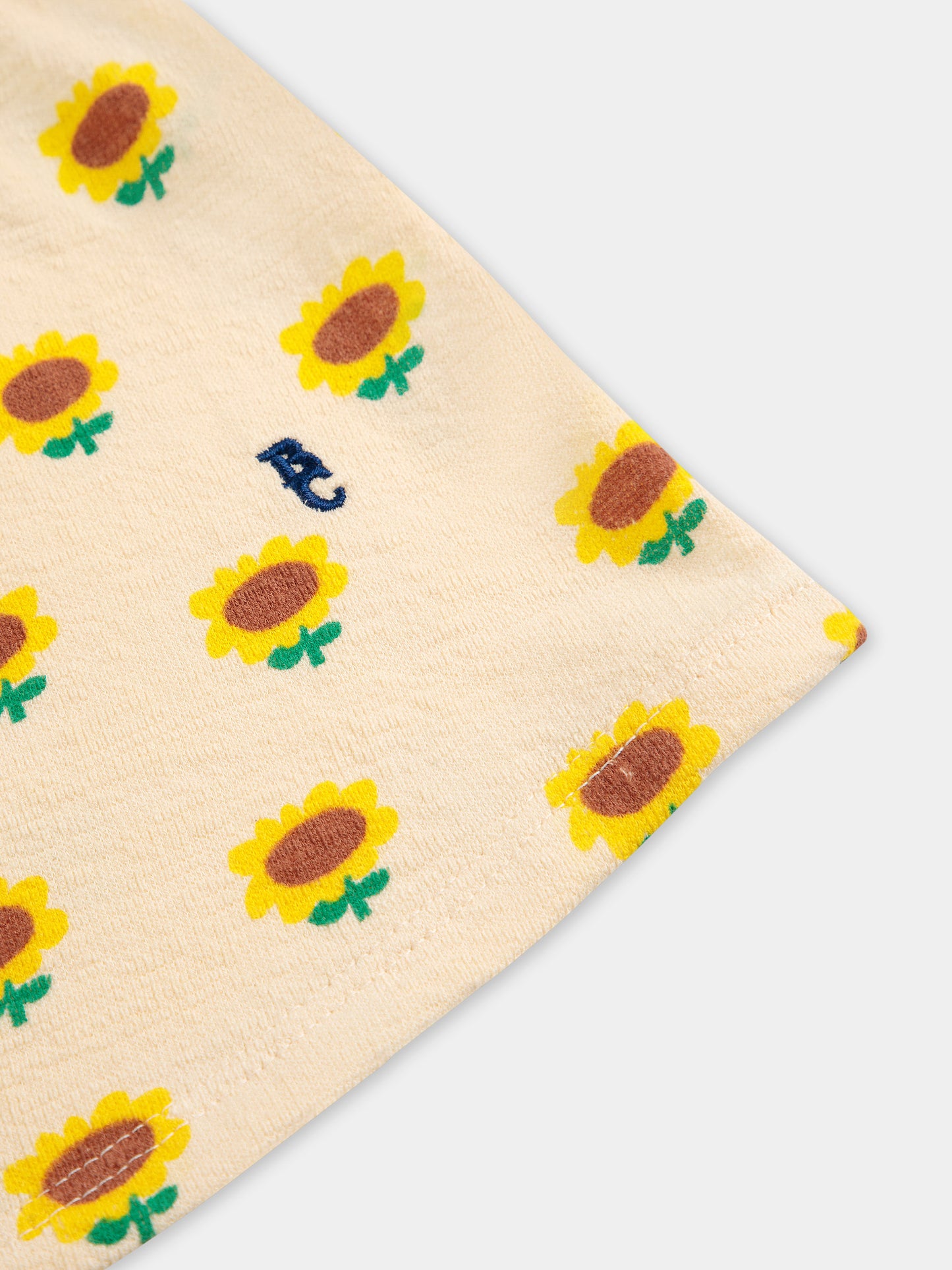 Shorts avorio per bambina con girasoli all over,Bobo Choses,B125AC051